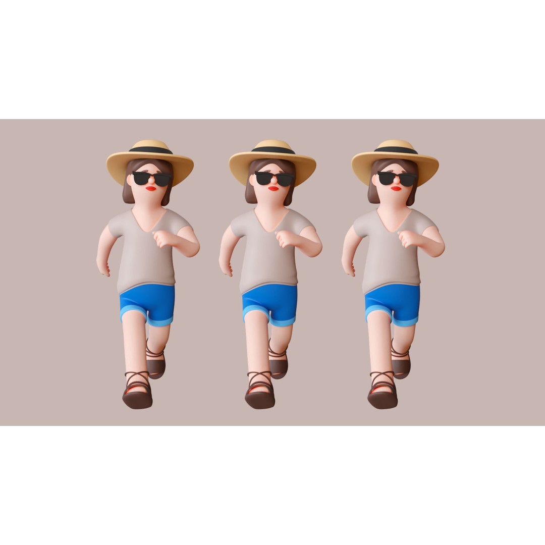 Cartoon Characters 3D Model – Low-Poly Rigged Pack with Animations - View 19