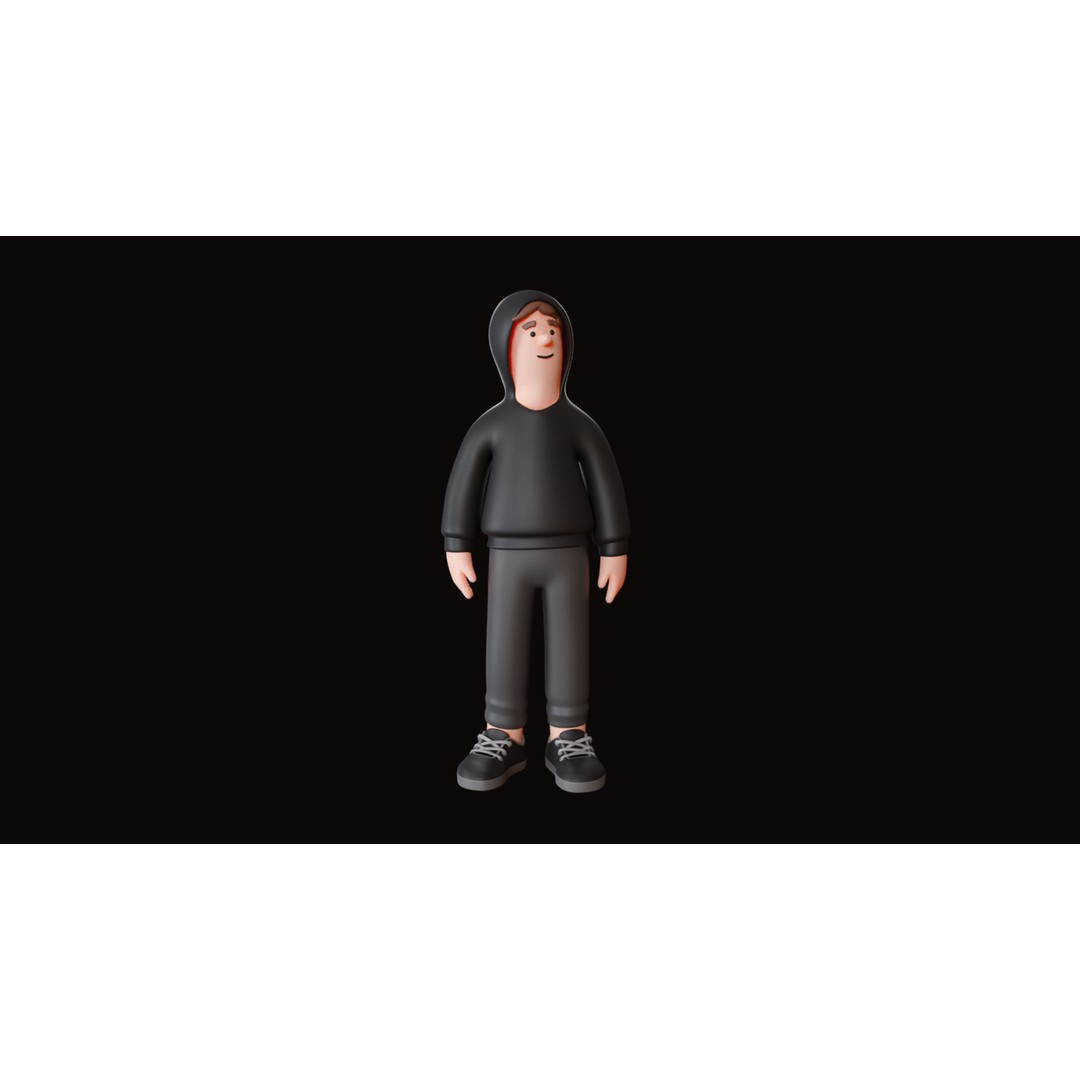 Cartoon Characters 3D Model – Low-Poly Rigged Pack with Animations - View 23