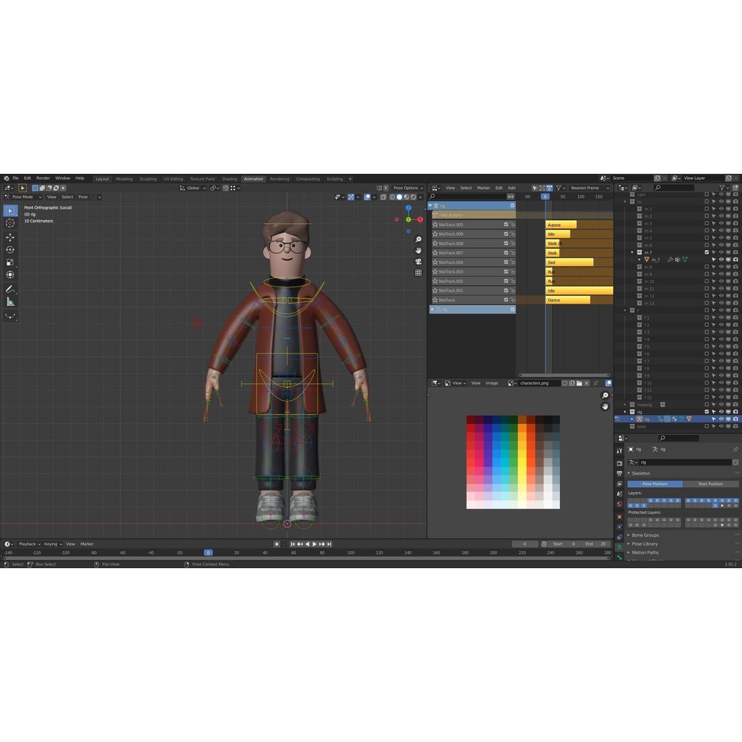 Cartoon Characters 3D Model – Low-Poly Rigged Pack with Animations - View 26