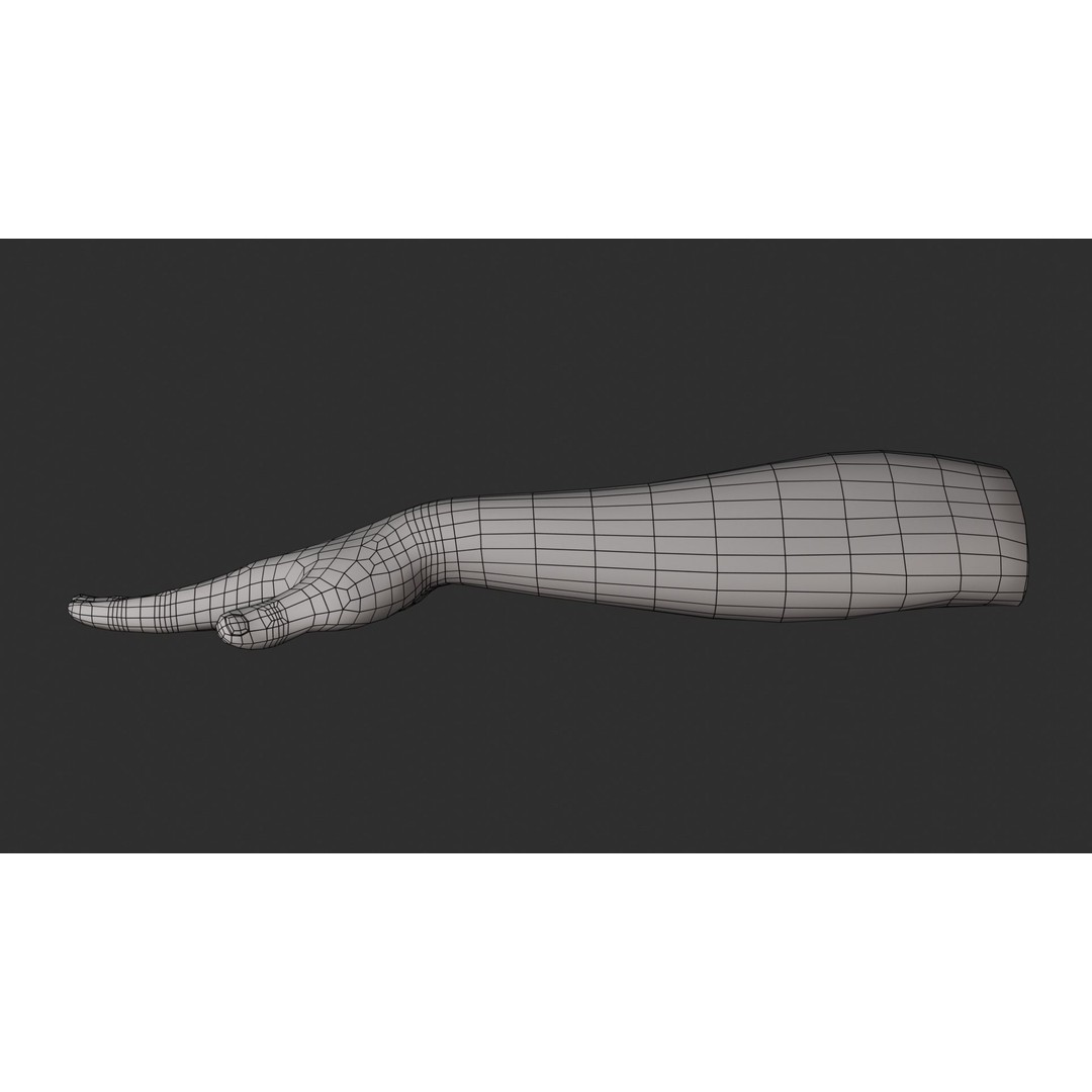 Female Right Hand 3D Model – Rigged Low-Poly Game Asset, Blender, FBX, OBJ - View 23