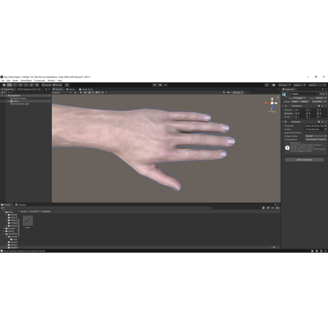 Realistic Hand 3D Model – Low Poly Rigged Character for Games, FBX - View 26
