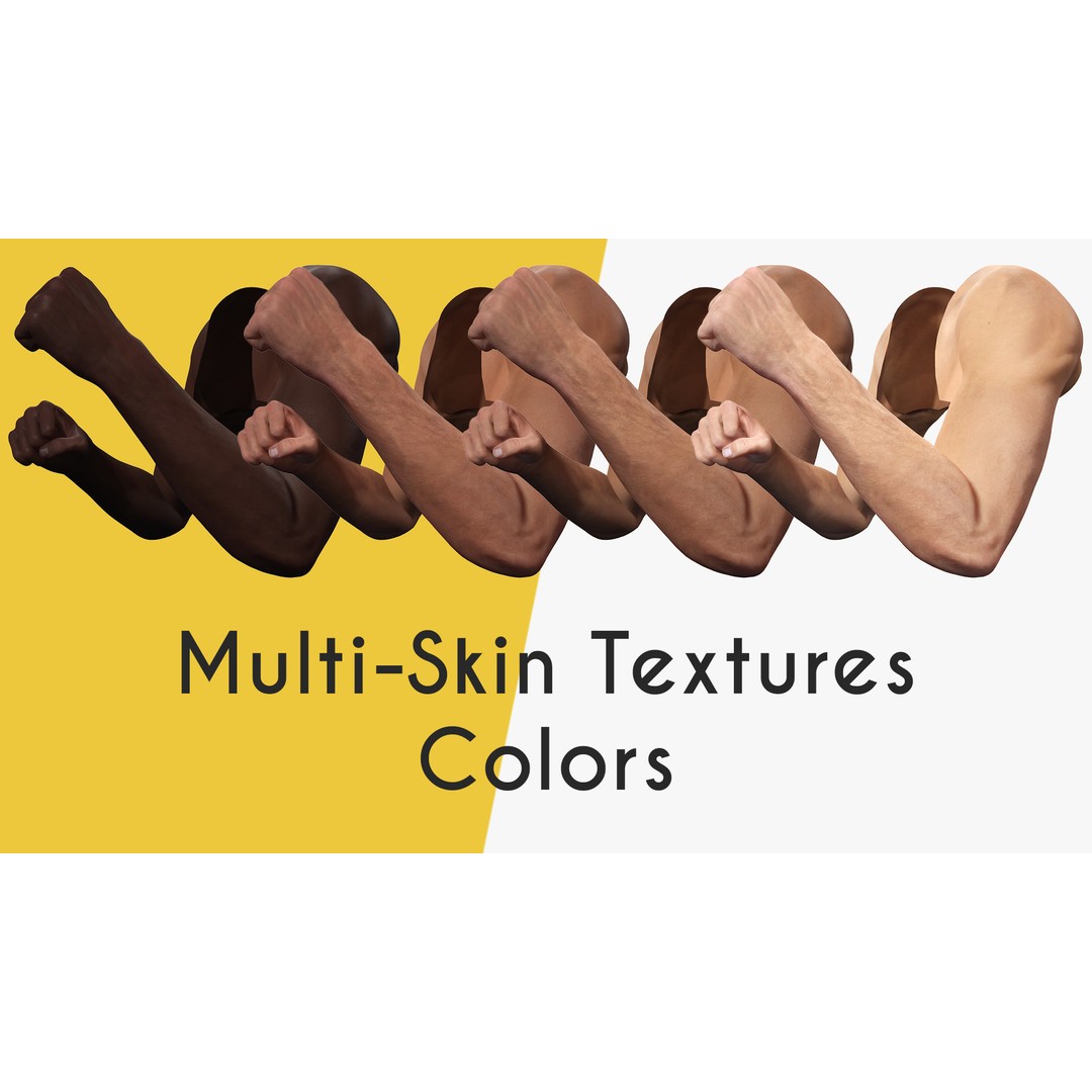 Realistic Hand 3D Model – Low Poly Rigged Character for Games, FBX - View 3