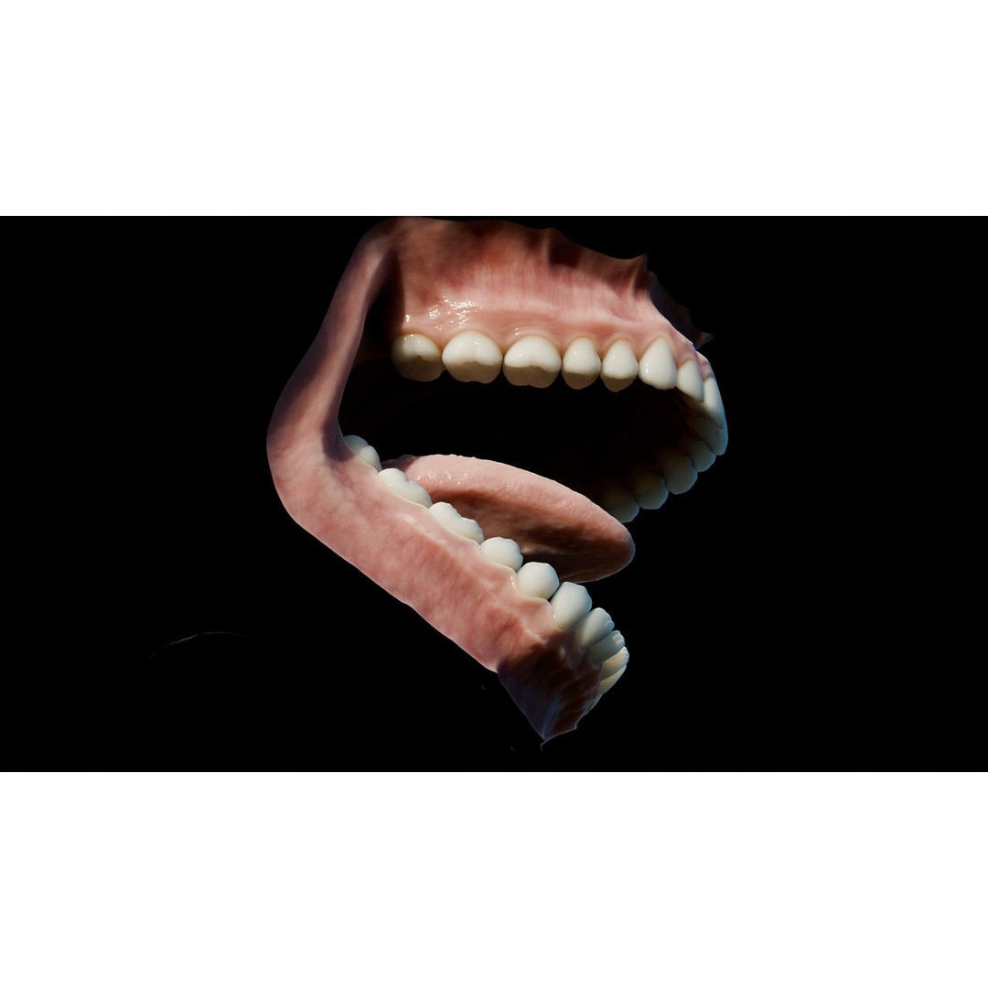 Human Mouth 3D Model – Photorealistic Low Poly Rigged Asset for Blender and 3ds Max - View 25