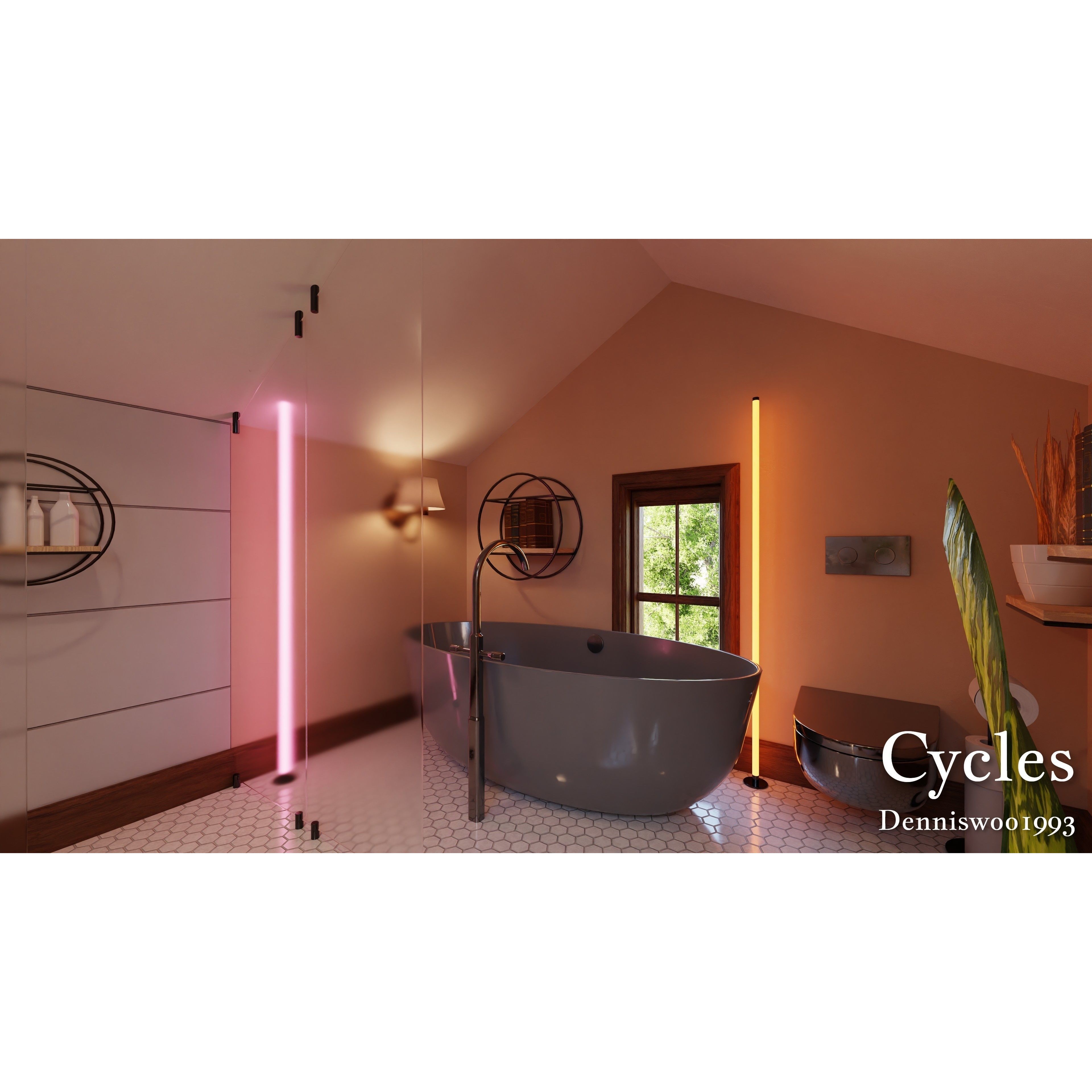 Modular Classic Style American House - Low-Poly Game-Ready 3D Model - View 15