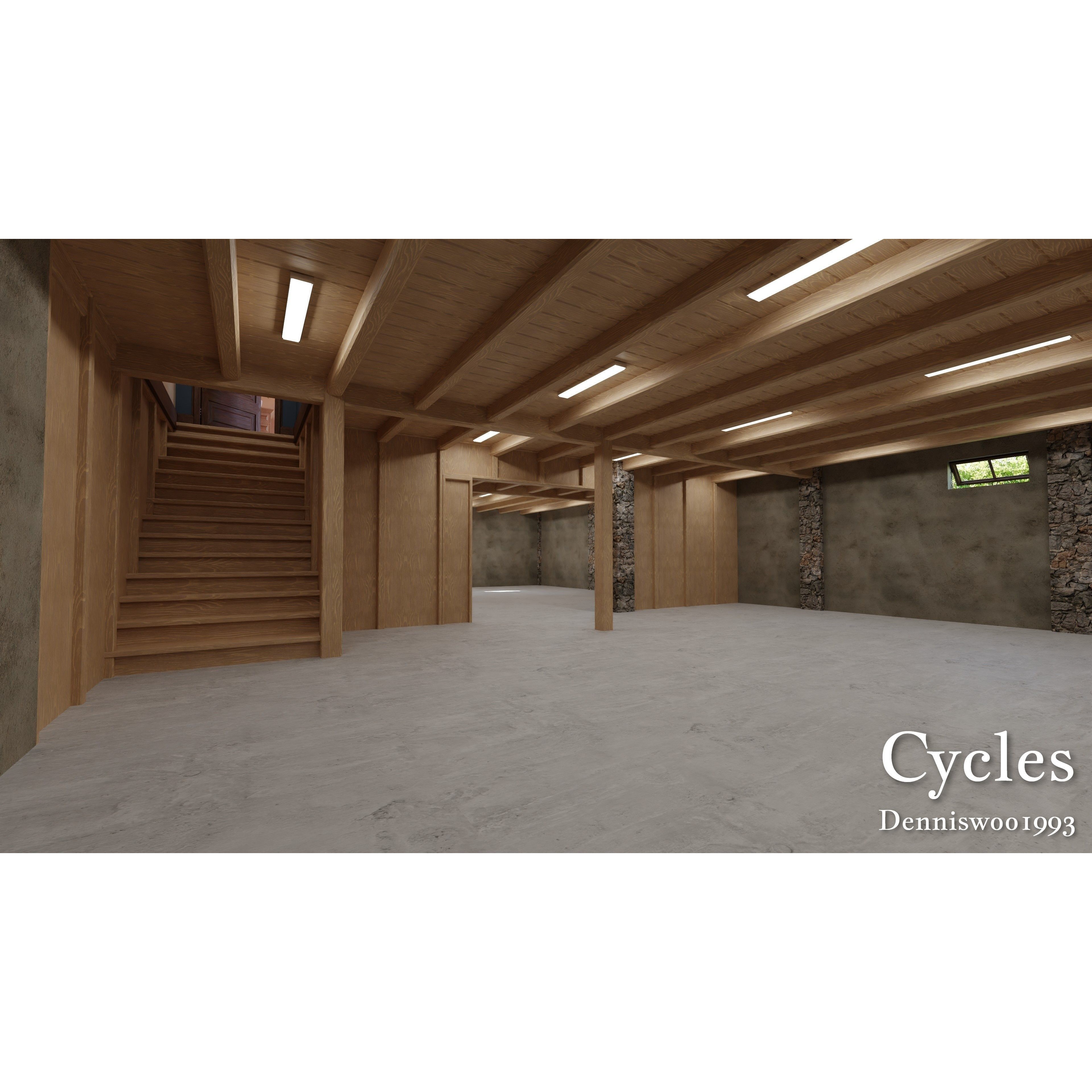 Modular Classic Style American House - Low-Poly Game-Ready 3D Model - View 16