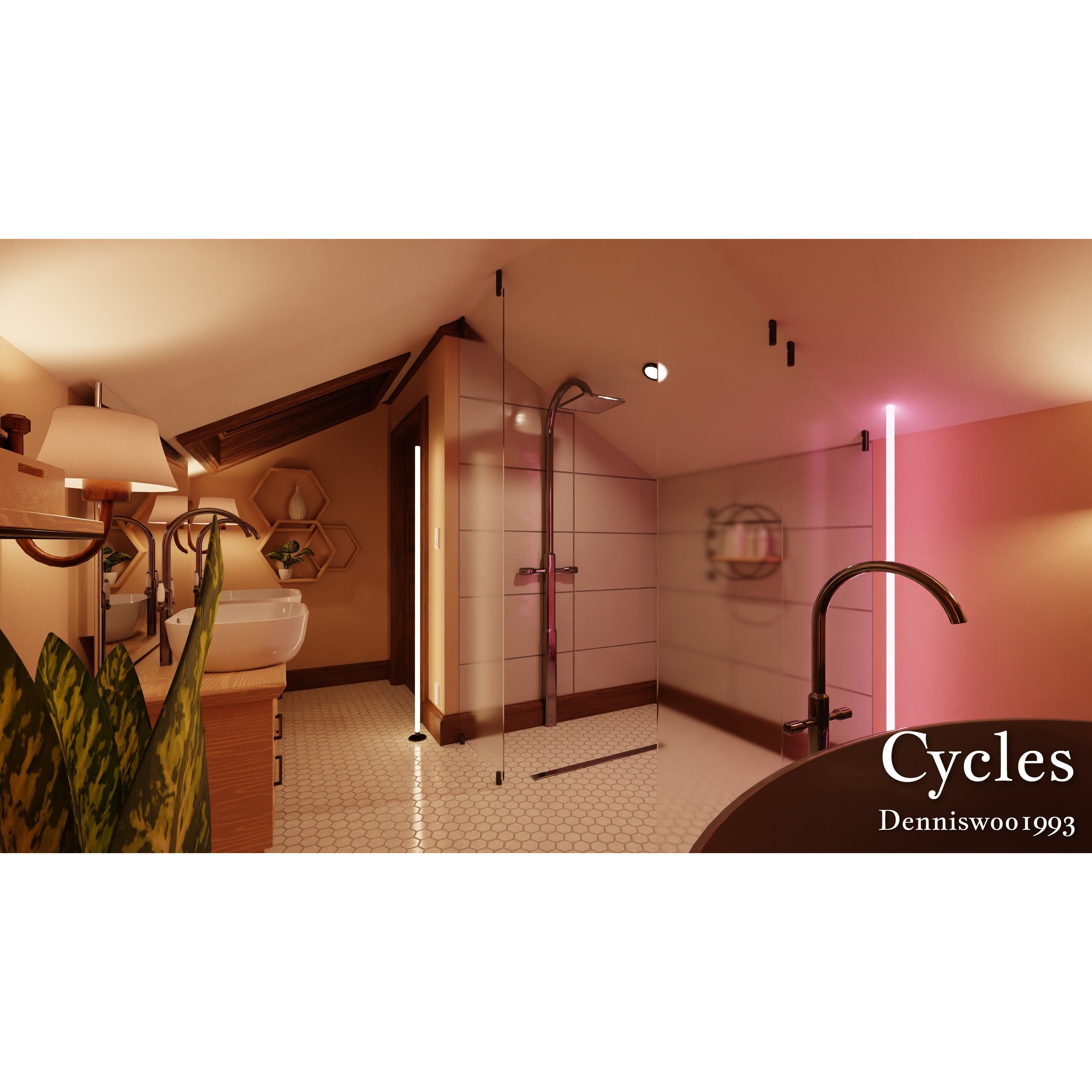 Modular Classic Style American House - Low-Poly Game-Ready 3D Model - View 31