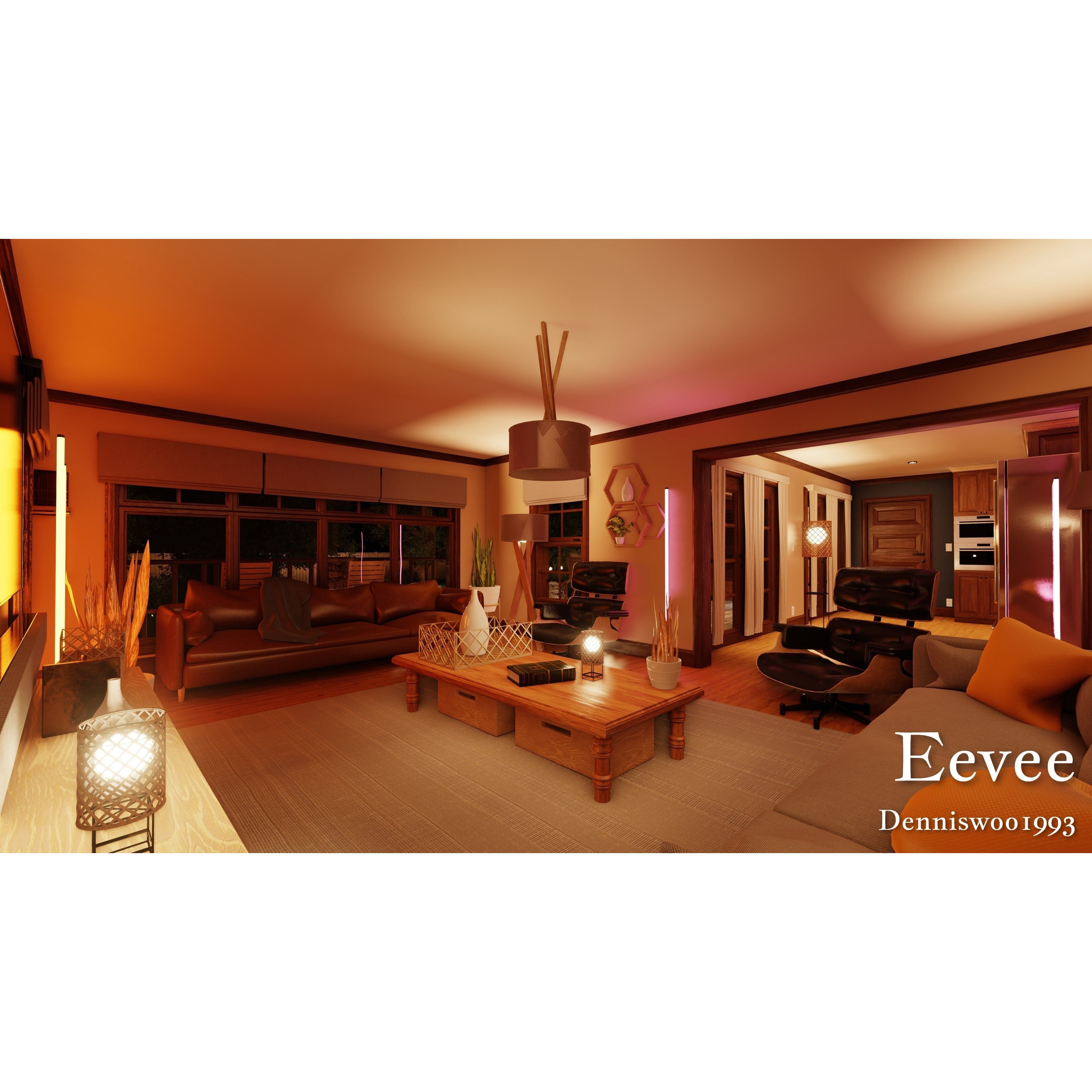 Modular Classic Style American House - Low-Poly Game-Ready 3D Model - View 49