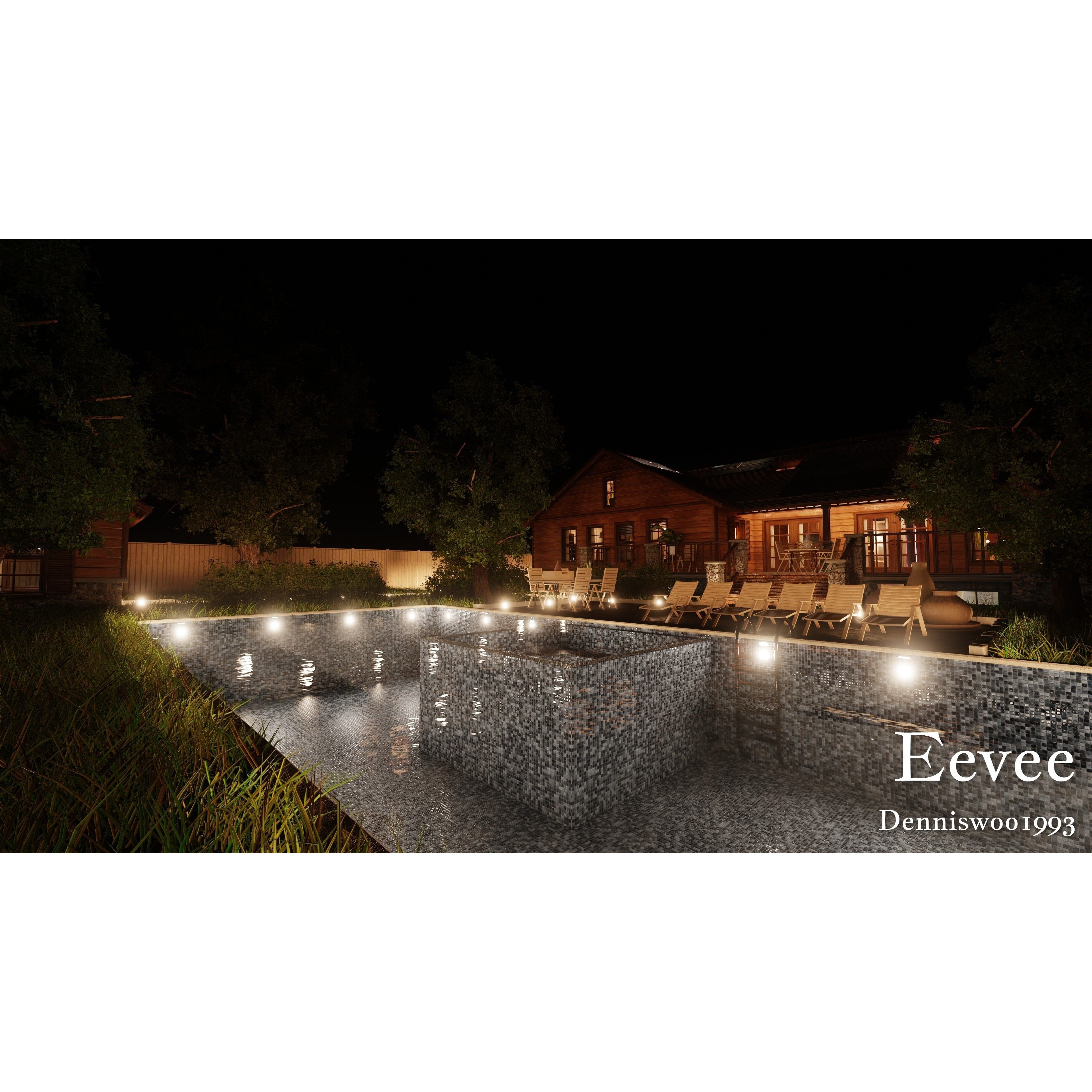 Modular Classic Style American House - Low-Poly Game-Ready 3D Model - View 50