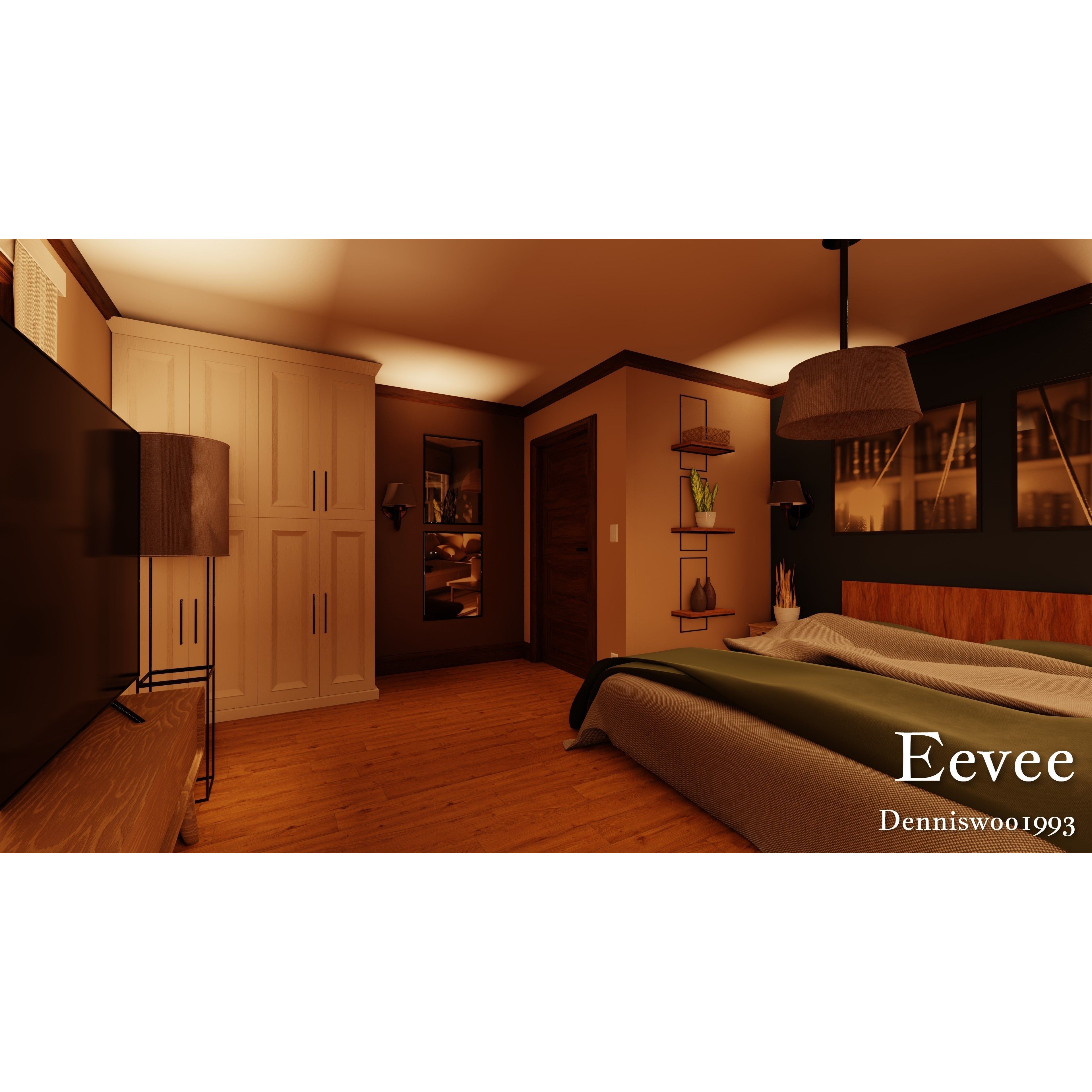 Modular Classic Style American House - Low-Poly Game-Ready 3D Model - View 53