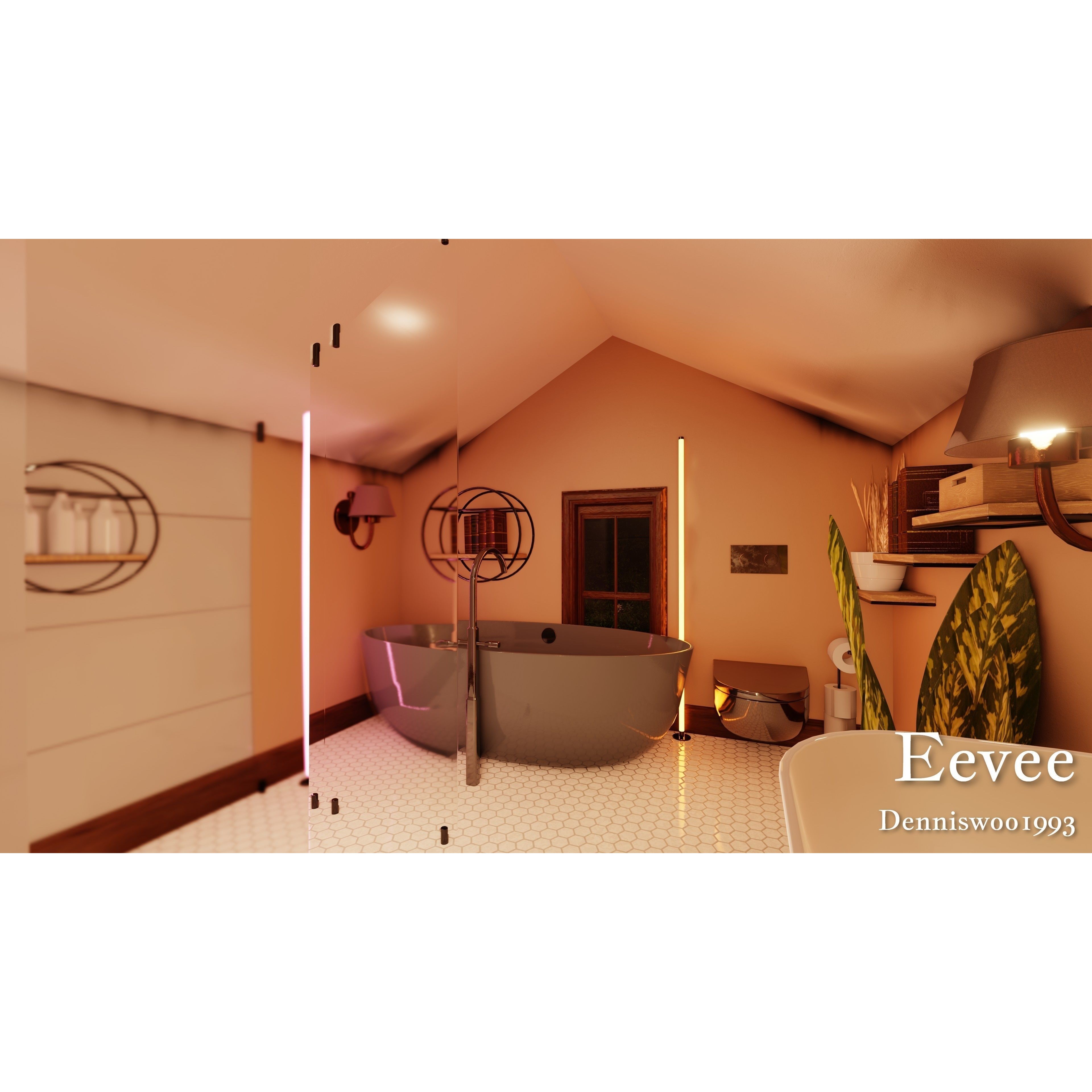 Modular Classic Style American House - Low-Poly Game-Ready 3D Model - View 54