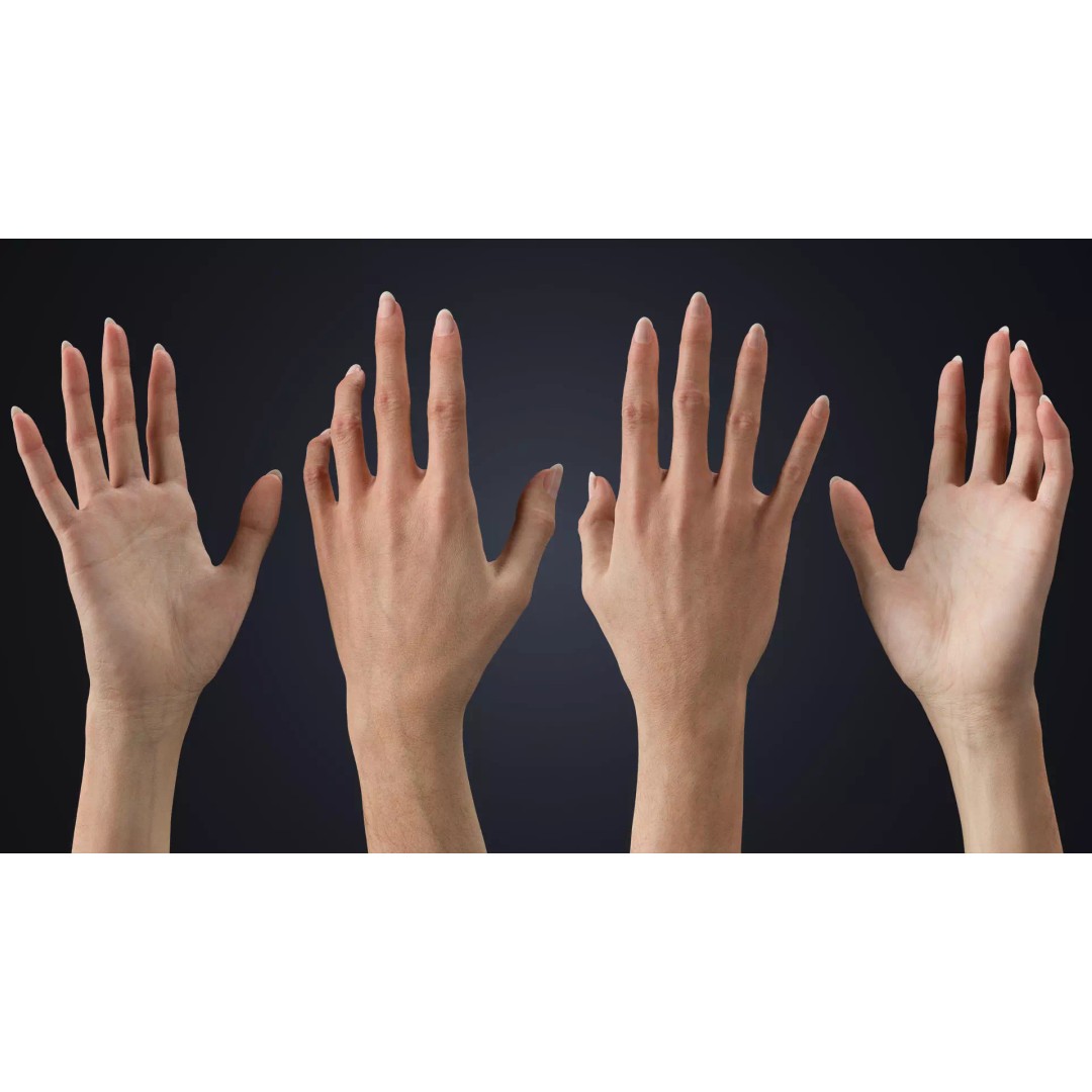 Realistic Female Arms 3D Model – Customizable Rigged Asset for Blender - View 4