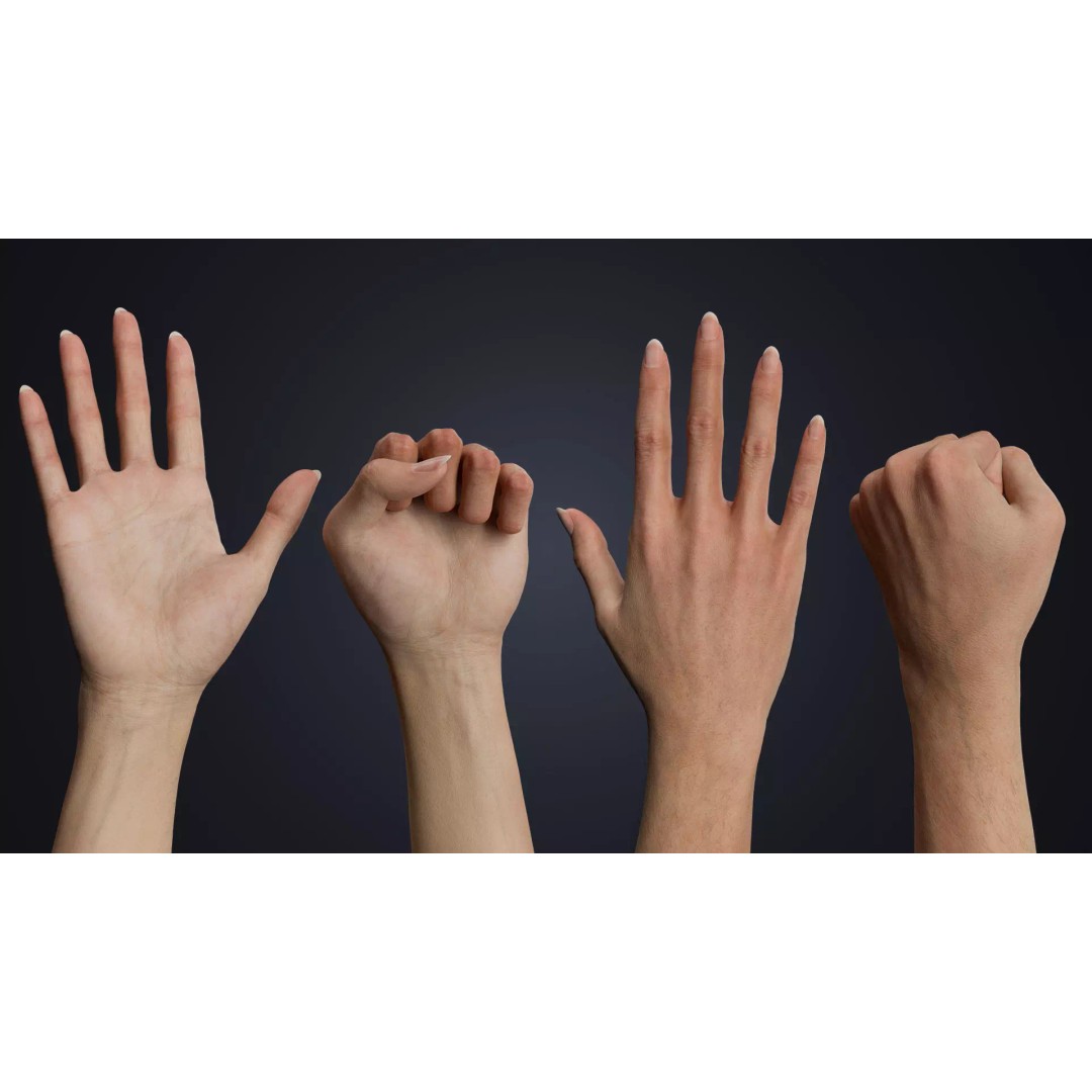 Realistic Female Arms 3D Model – Customizable Rigged Asset for Blender - View 5