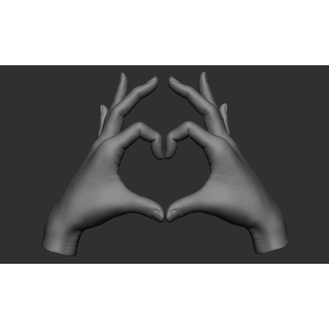 Female Hand Poses 3D Model – Realistic ZBrush Sculptures, OBJ, FBX - View 10