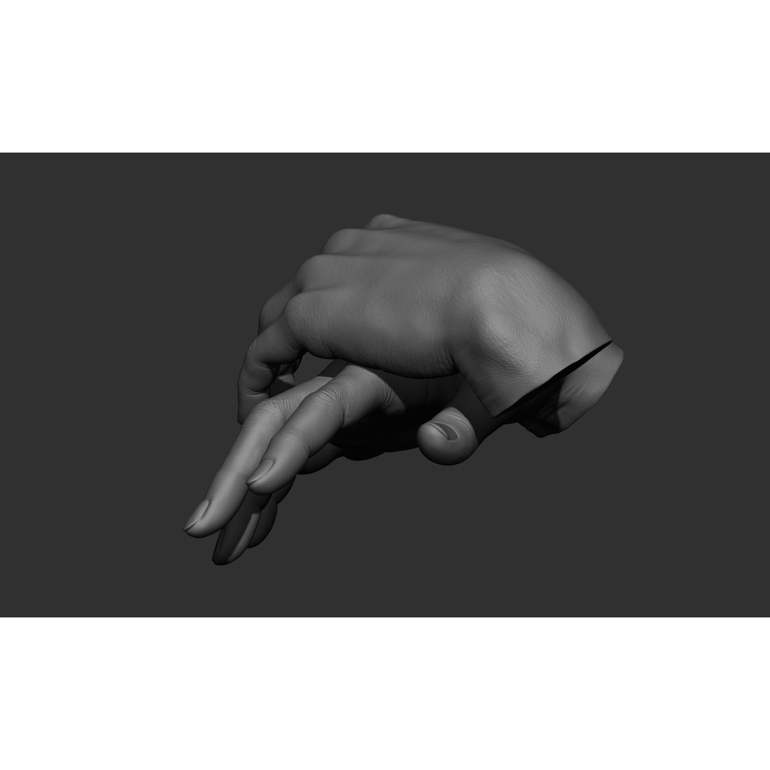 Female Hand Poses 3D Model – Realistic ZBrush Sculptures, OBJ, FBX - View 47