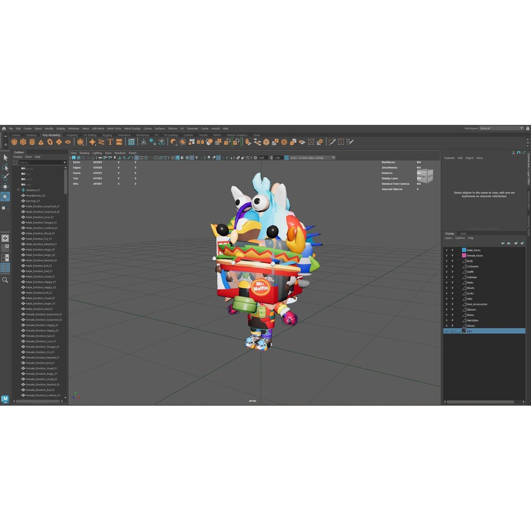 Cute Characters 3D Model – Low Poly Customizable Game Asset, FBX, PBR