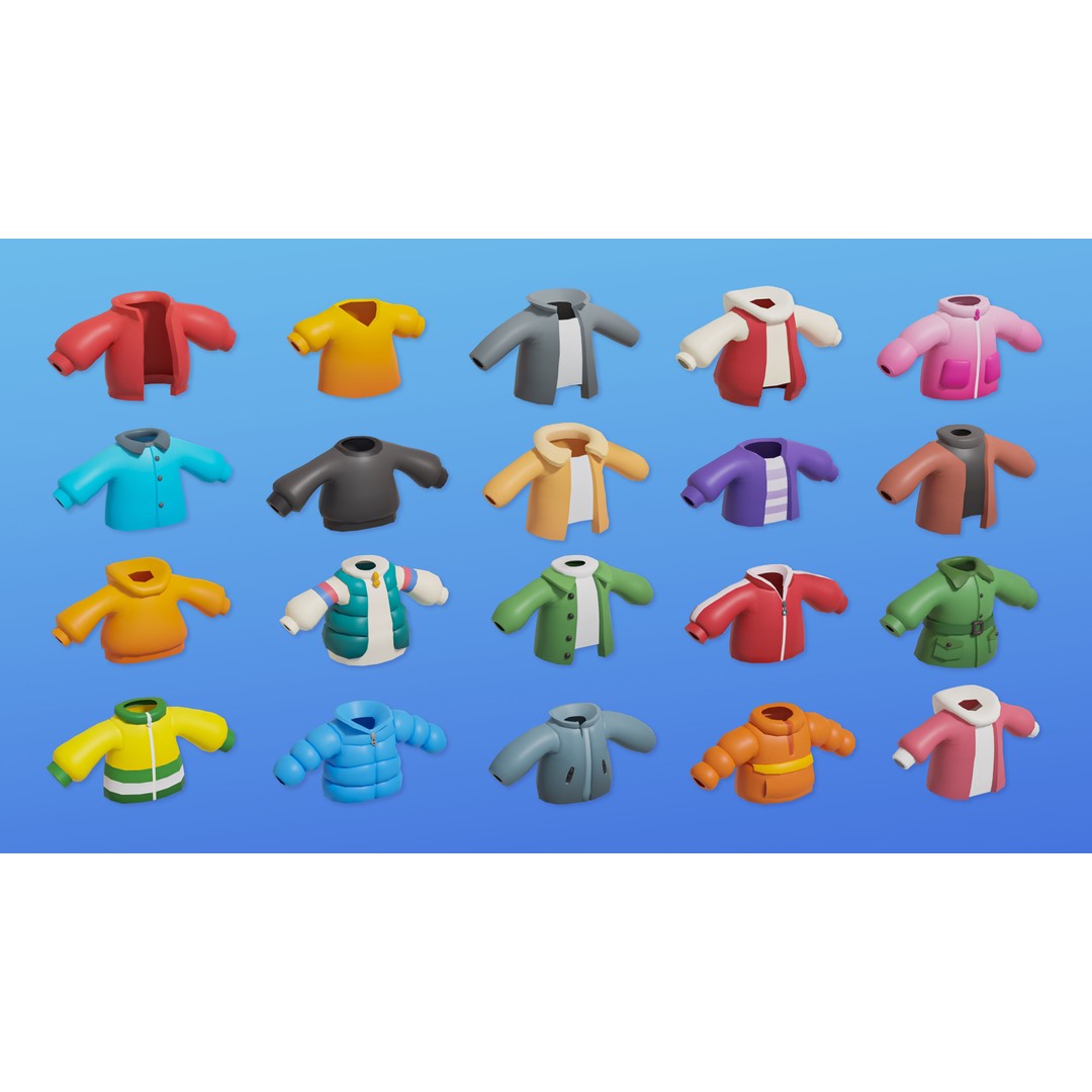 Cute Characters 3D Model – Low Poly Customizable Game Asset, FBX, PBR - View 20