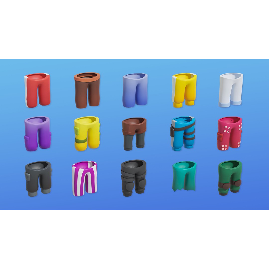 Cute Characters 3D Model – Low Poly Customizable Game Asset, FBX, PBR - View 25