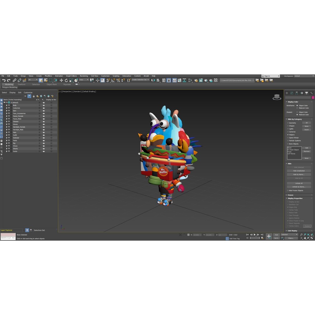 Cute Characters 3D Model – Low Poly Customizable Game Asset, FBX, PBR - View 33