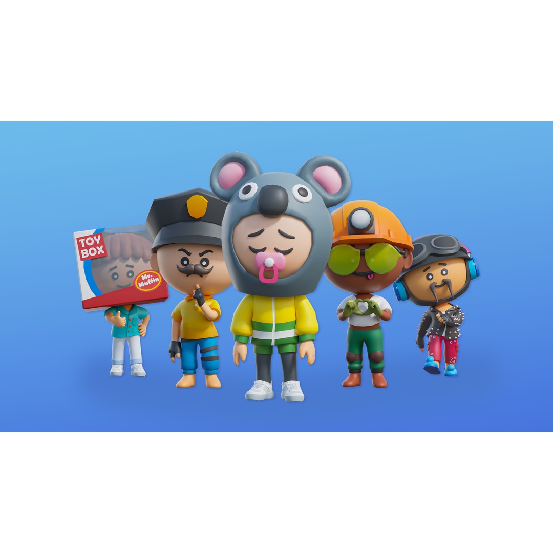 Cute Characters 3D Model – Low Poly Customizable Game Asset, FBX, PBR - View 8