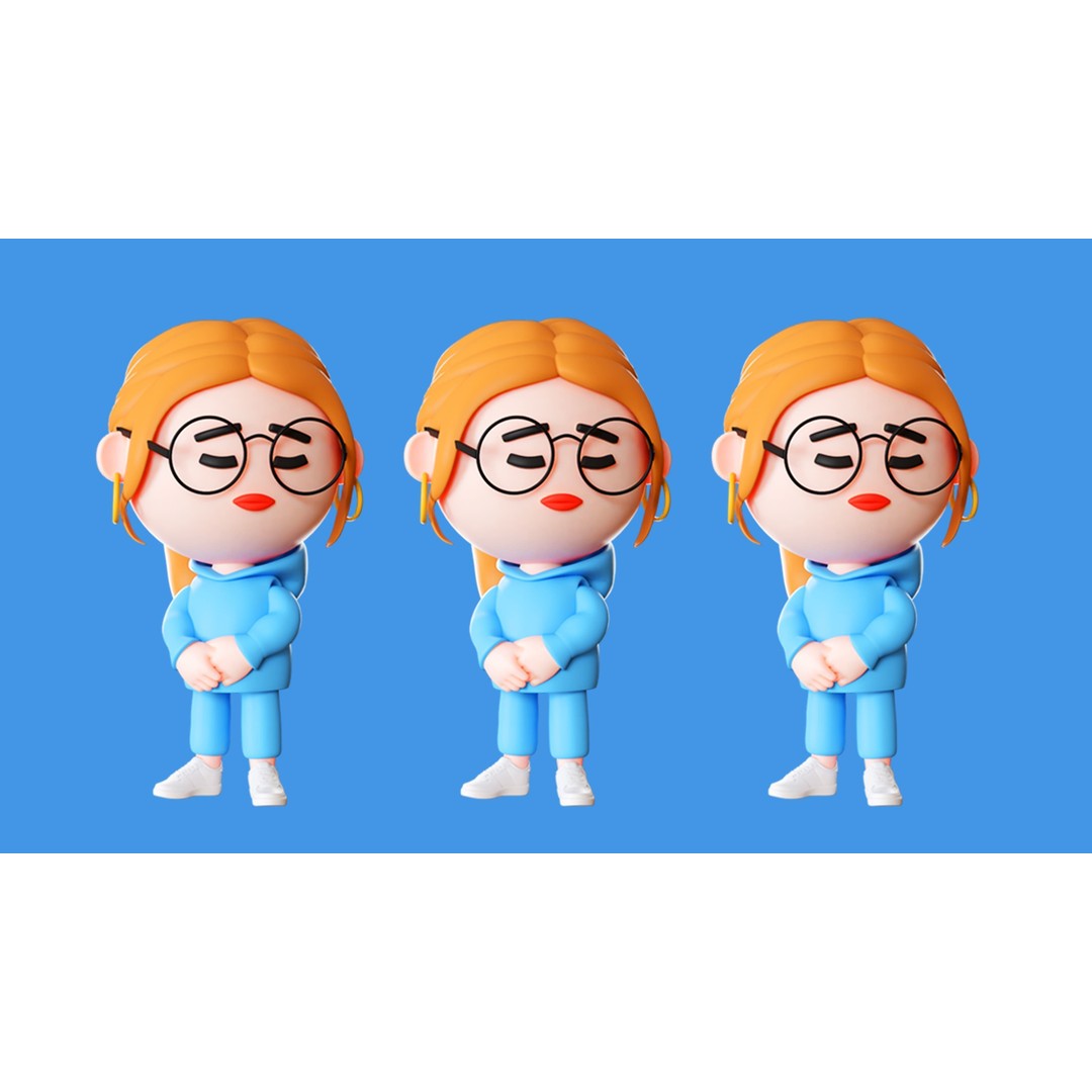 Cute Characters 3D Model – Low Poly Rigged Pack with Animations, FBX - View 18