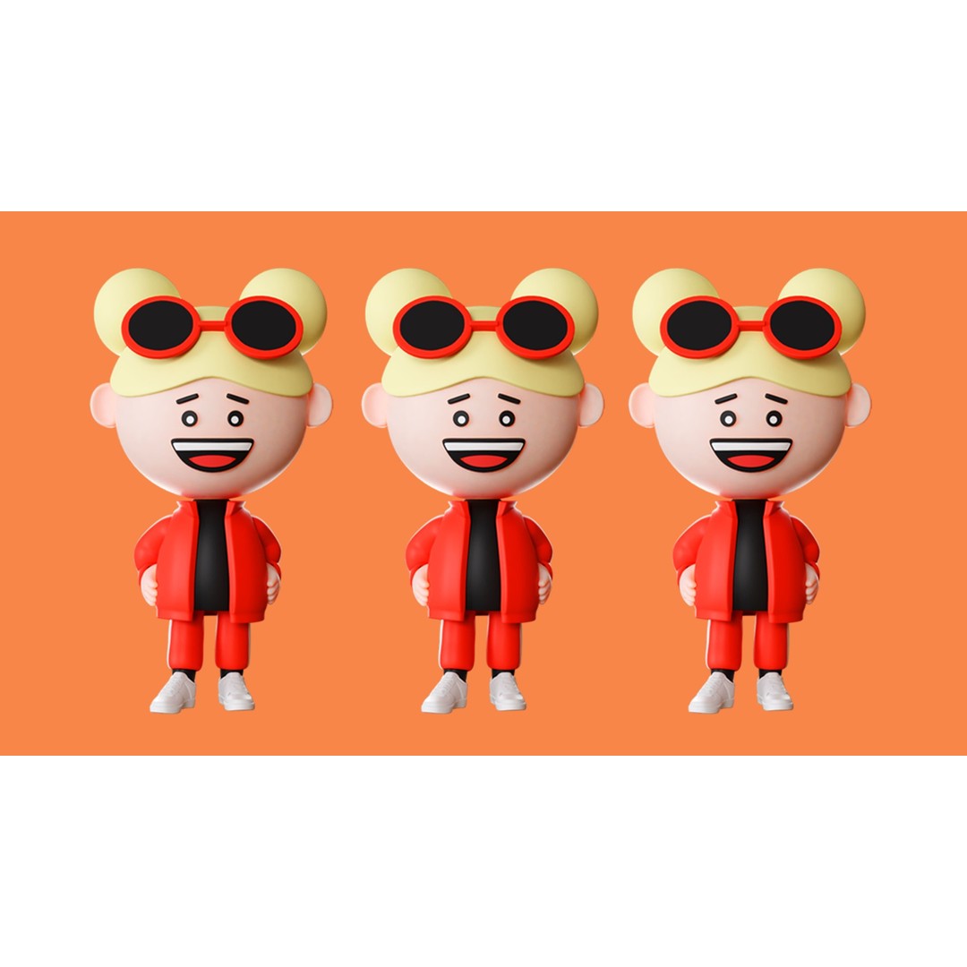 Cute Characters 3D Model – Low Poly Rigged Pack with Animations, FBX - View 21