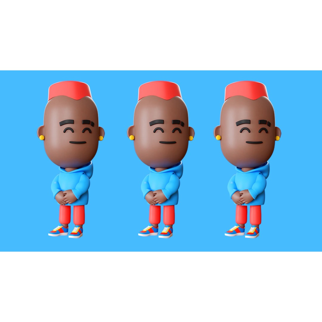 Cute Characters 3D Model – Low Poly Rigged Pack with Animations, FBX - View 25