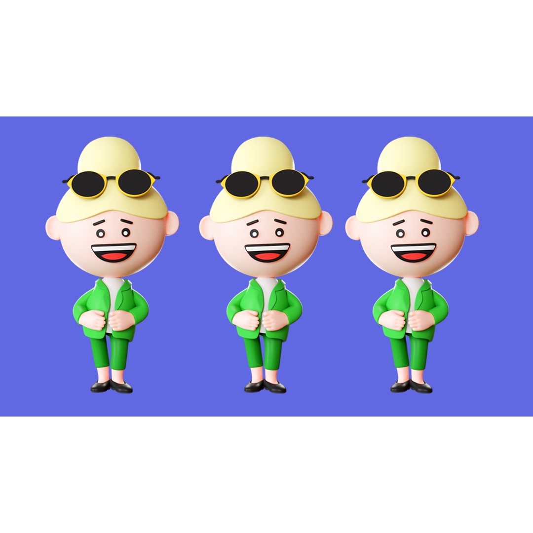 Cute Characters 3D Model – Low Poly Rigged Pack with Animations, FBX - View 26