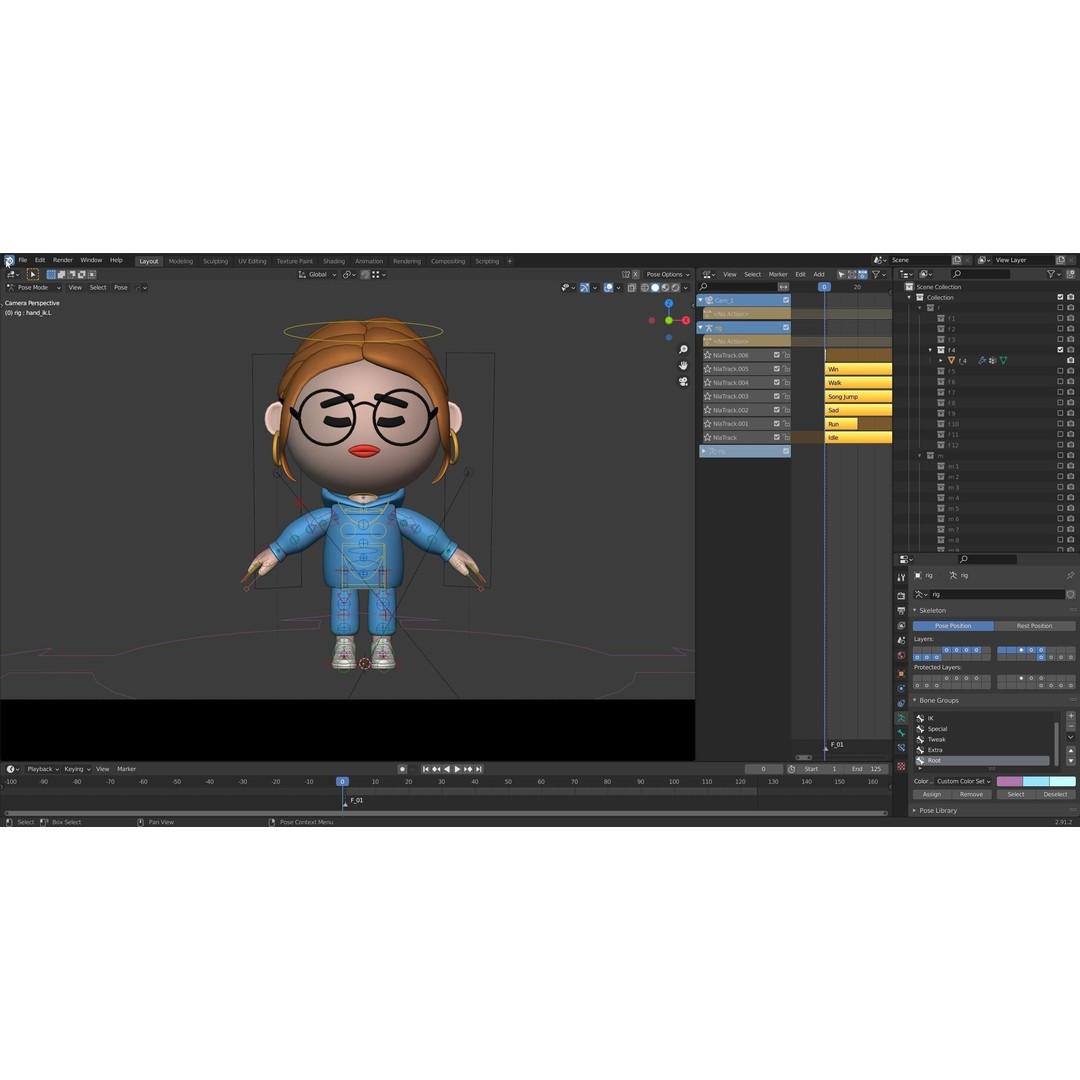 Cute Characters 3D Model – Low Poly Rigged Pack with Animations, FBX - View 29