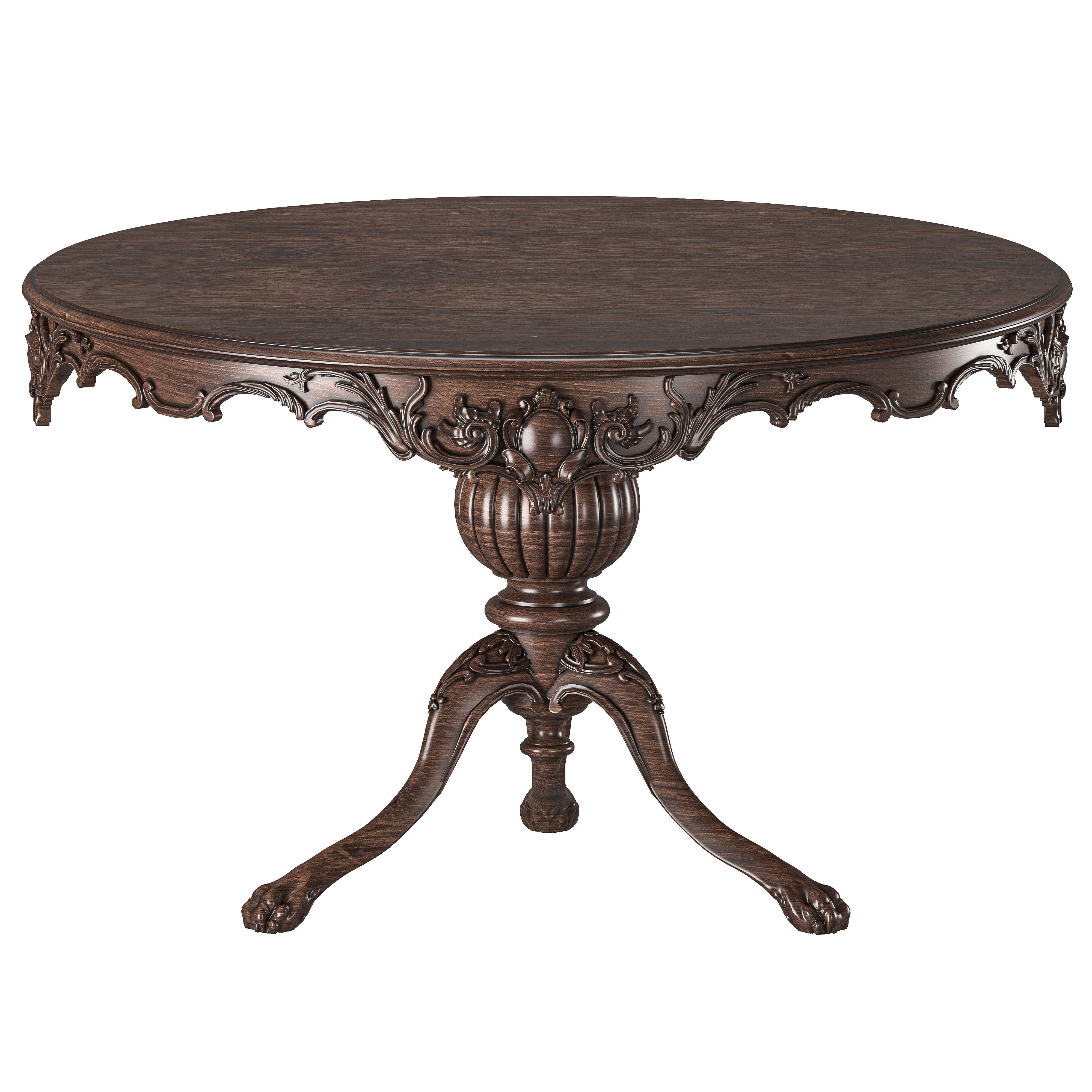 Benjamin Randolph French Round Entrance Table - Game-Ready 3D Model - View 3