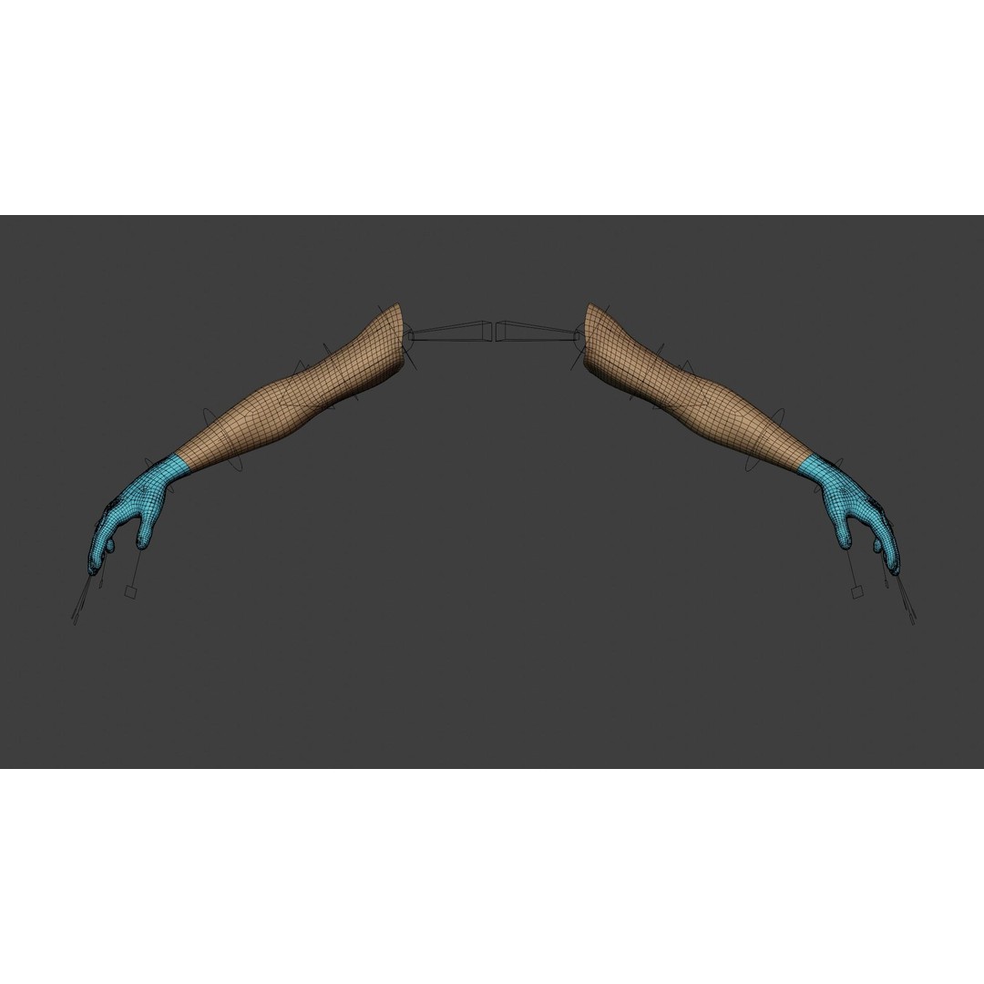 Gloved Medical Hand 3D Model – Low Poly Rigged Character, FBX - View 13