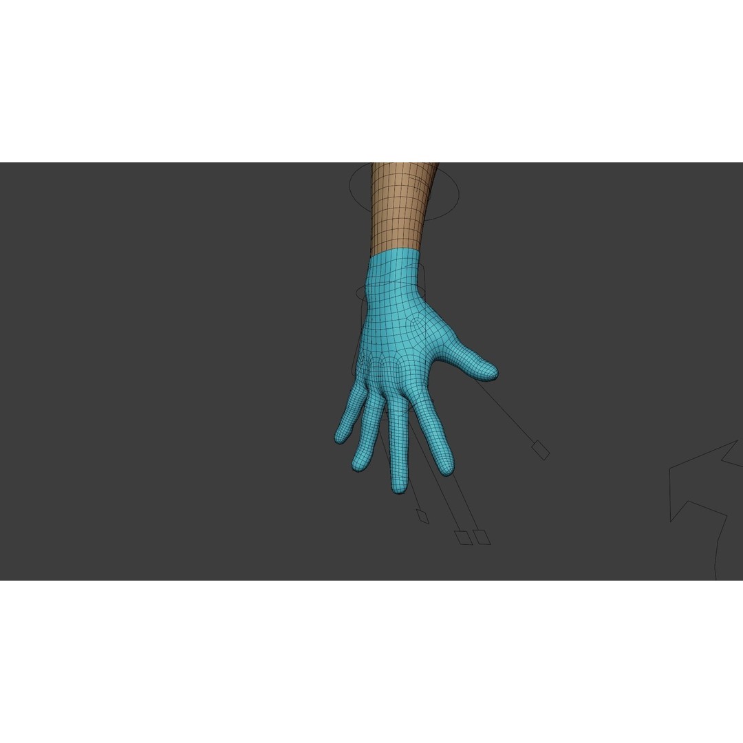 Gloved Medical Hand 3D Model – Low Poly Rigged Character, FBX - View 14