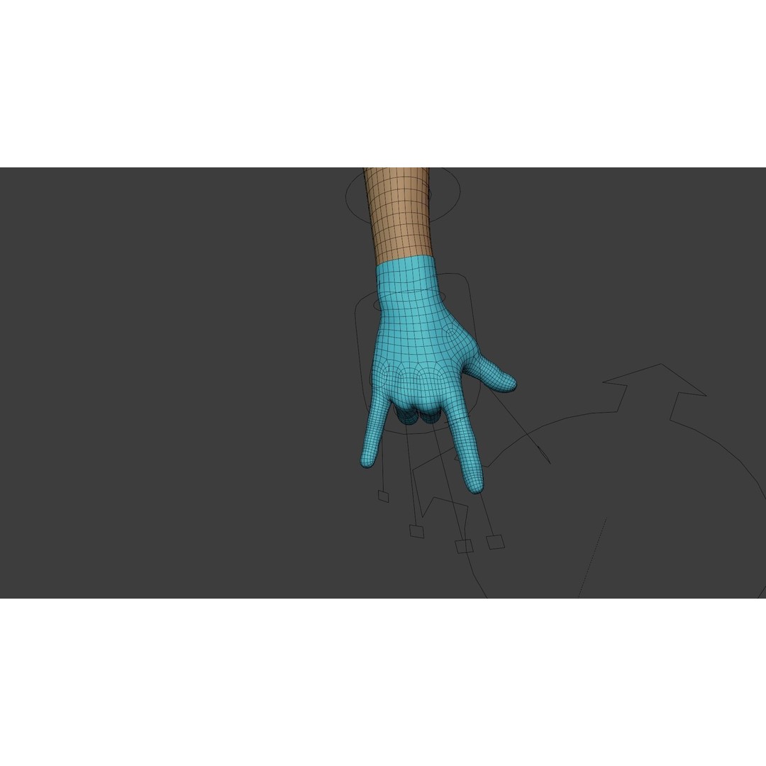 Gloved Medical Hand 3D Model – Low Poly Rigged Character, FBX - View 15