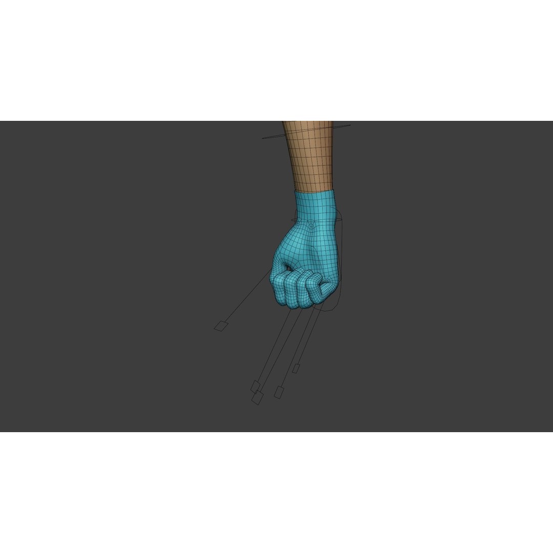Gloved Medical Hand 3D Model – Low Poly Rigged Character, FBX - View 16