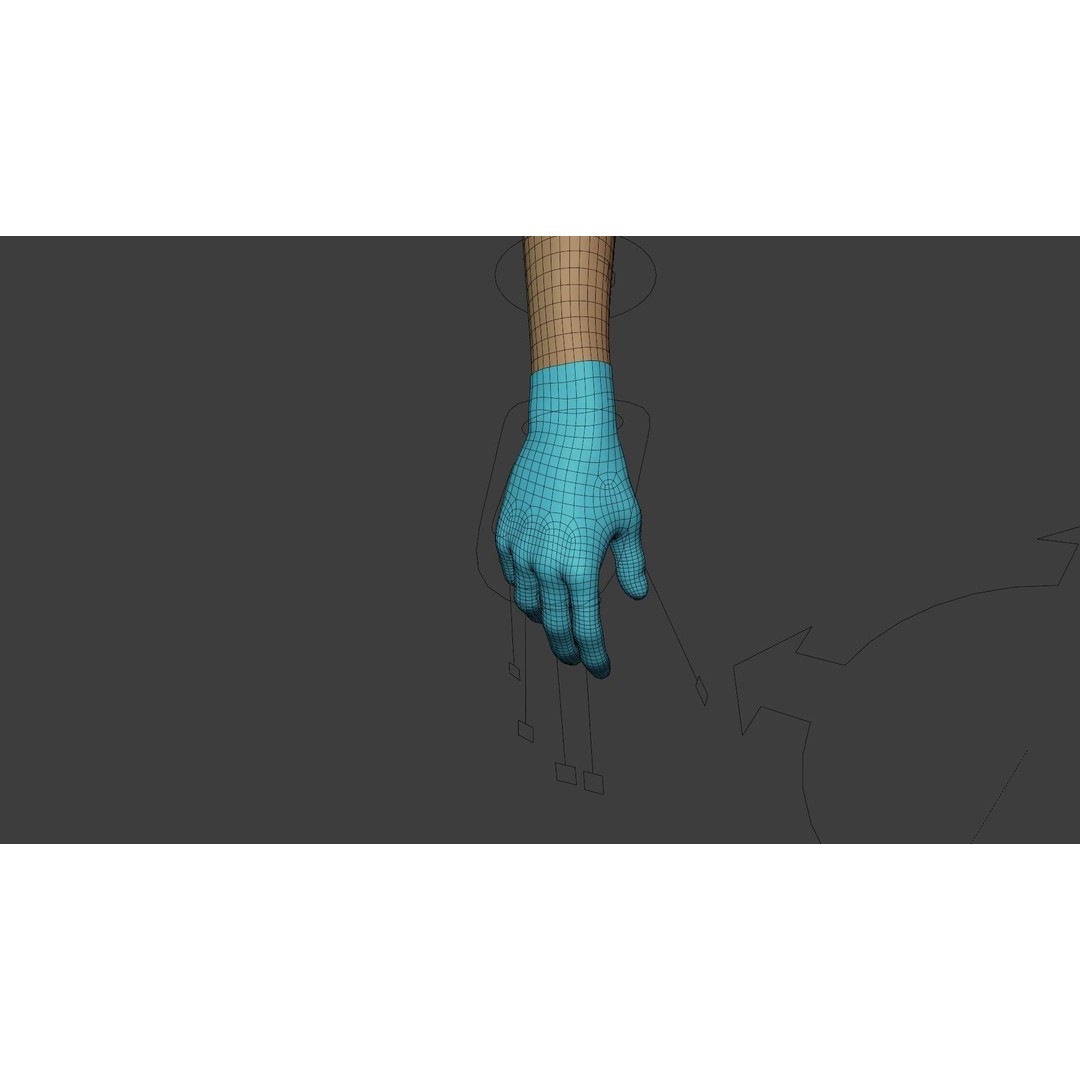 Gloved Medical Hand 3D Model – Low Poly Rigged Character, FBX - View 17