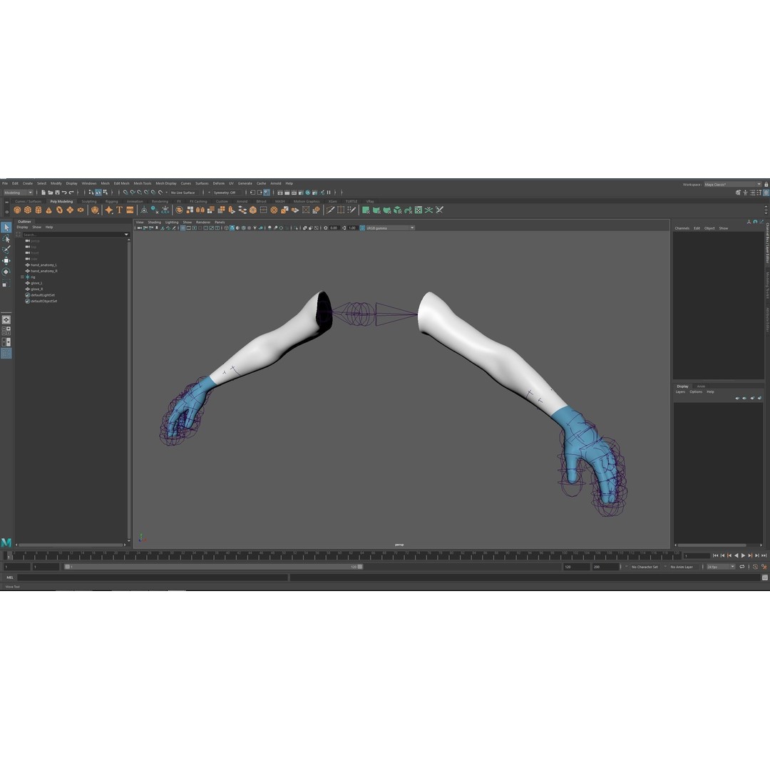 Gloved Medical Hand 3D Model – Low Poly Rigged Character, FBX - View 19