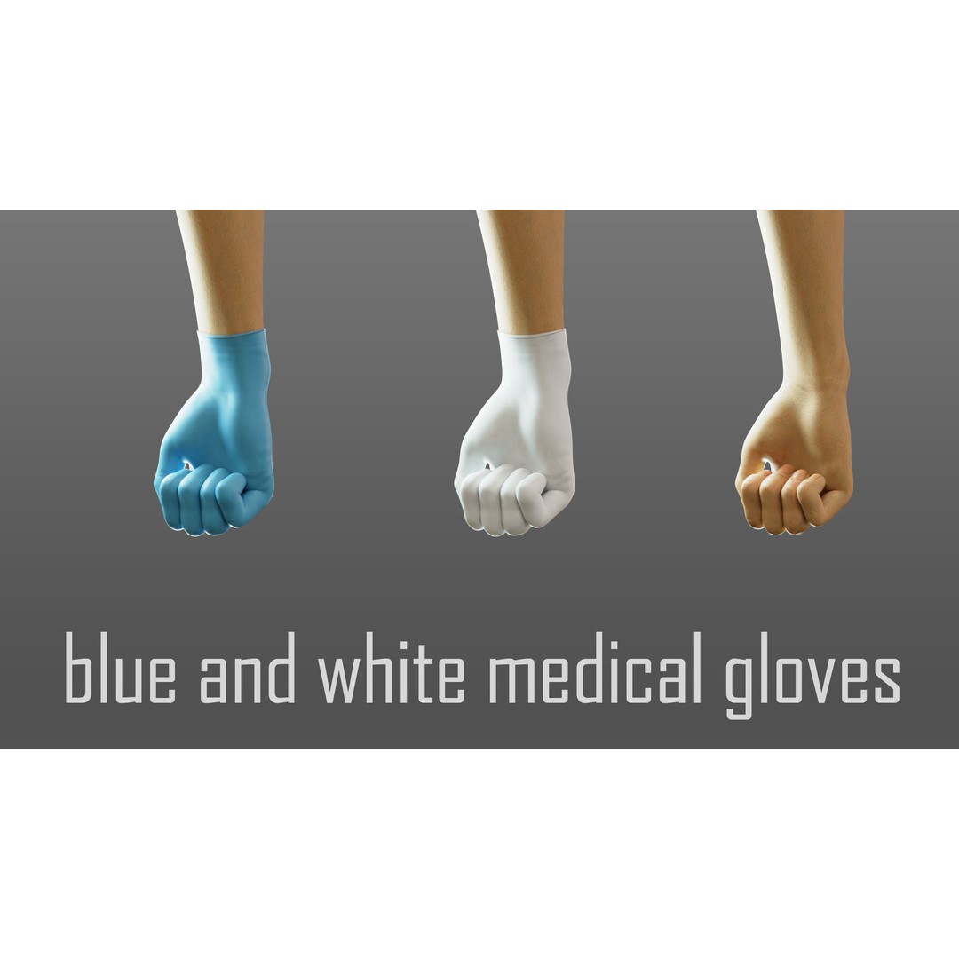 Gloved Medical Hand 3D Model – Low Poly Rigged Character, FBX - View 5