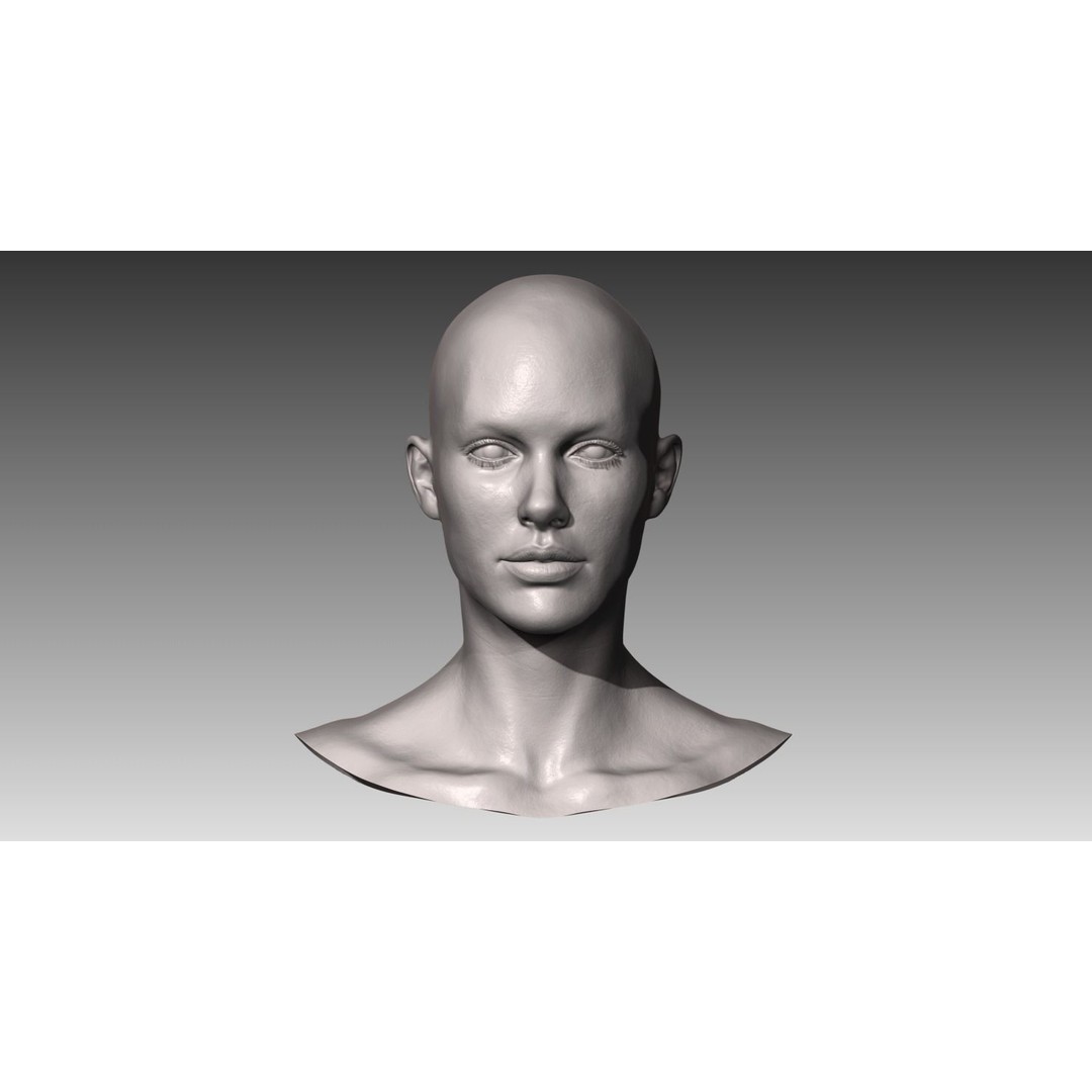 Realistic Male and Female Head 3D Model – High Poly ZBrush Anatomy - View 4