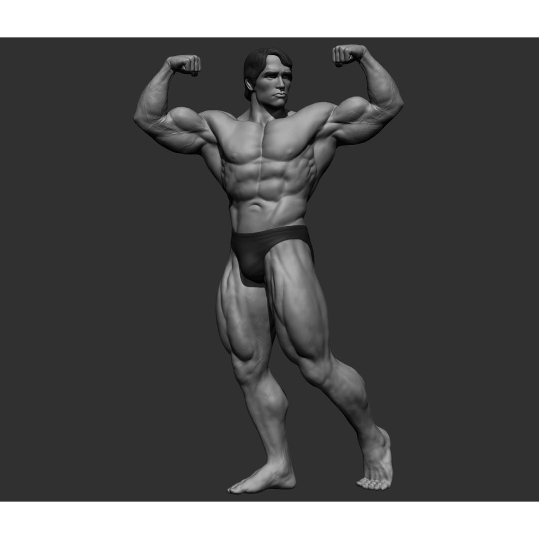 Arnold Schwarzenegger 3D Model – High Poly Character Asset, ZBrush, OBJ - View 12