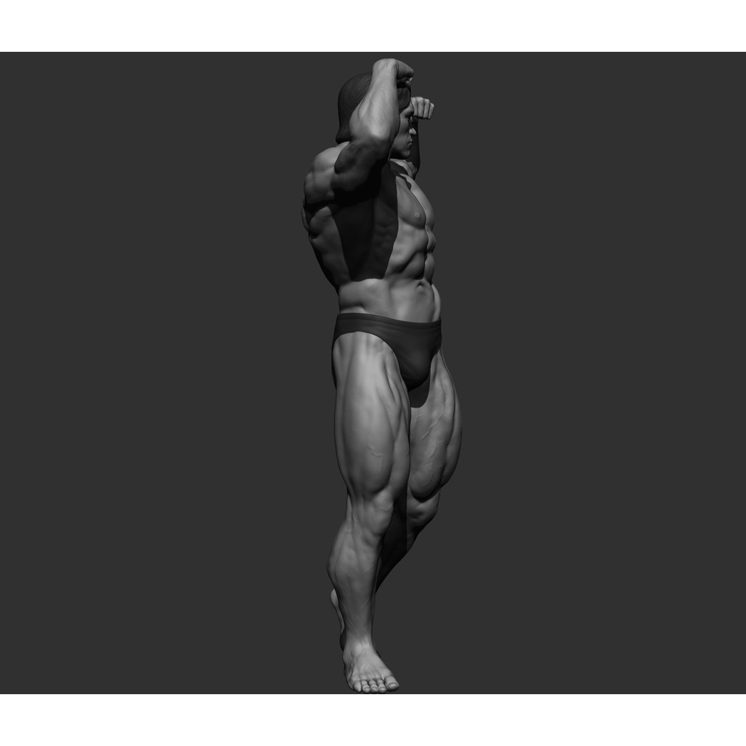 Arnold Schwarzenegger 3D Model – High Poly Character Asset, ZBrush, OBJ - View 16