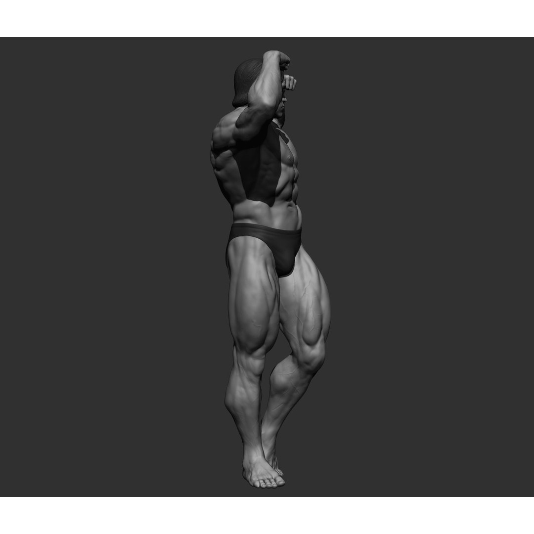 Arnold Schwarzenegger 3D Model – High Poly Character Asset, ZBrush, OBJ - View 23