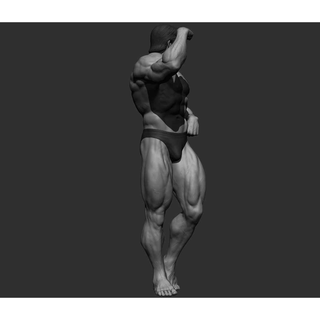 Arnold Schwarzenegger 3D Model – High Poly Character Asset, ZBrush, OBJ - View 29