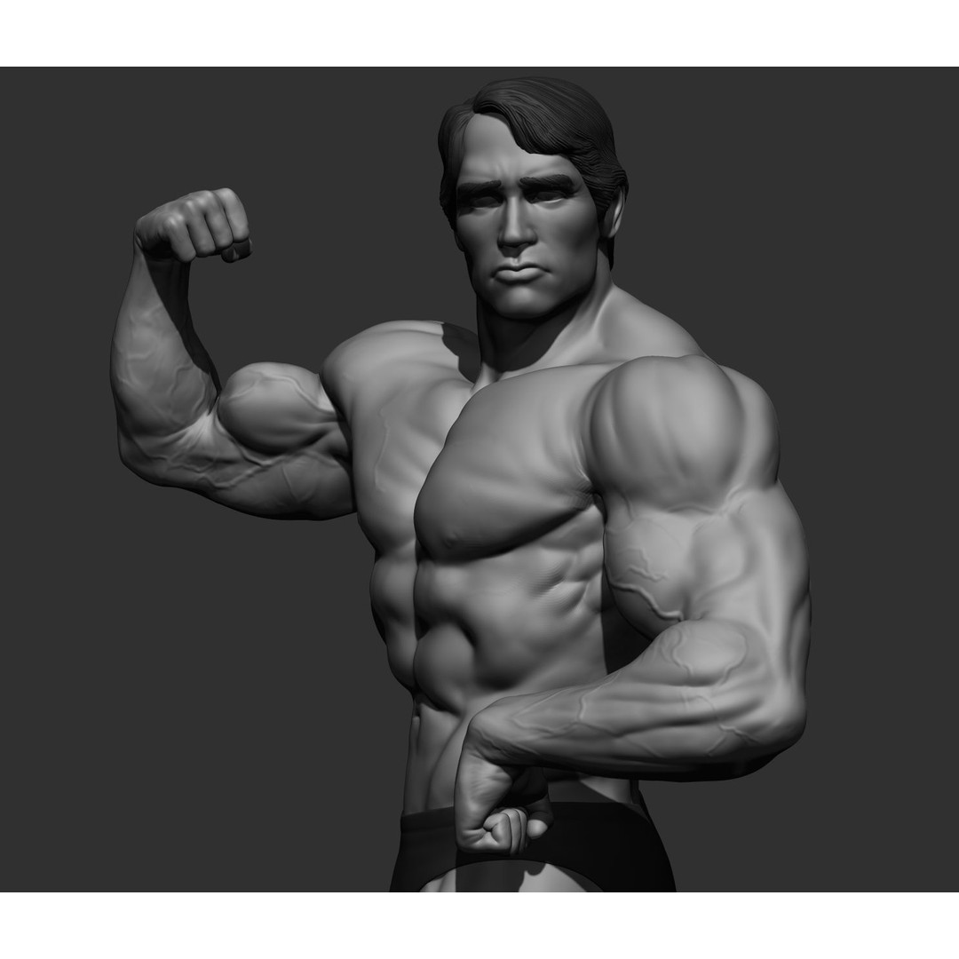 Arnold Schwarzenegger 3D Model – High Poly Character Asset, ZBrush, OBJ - View 32