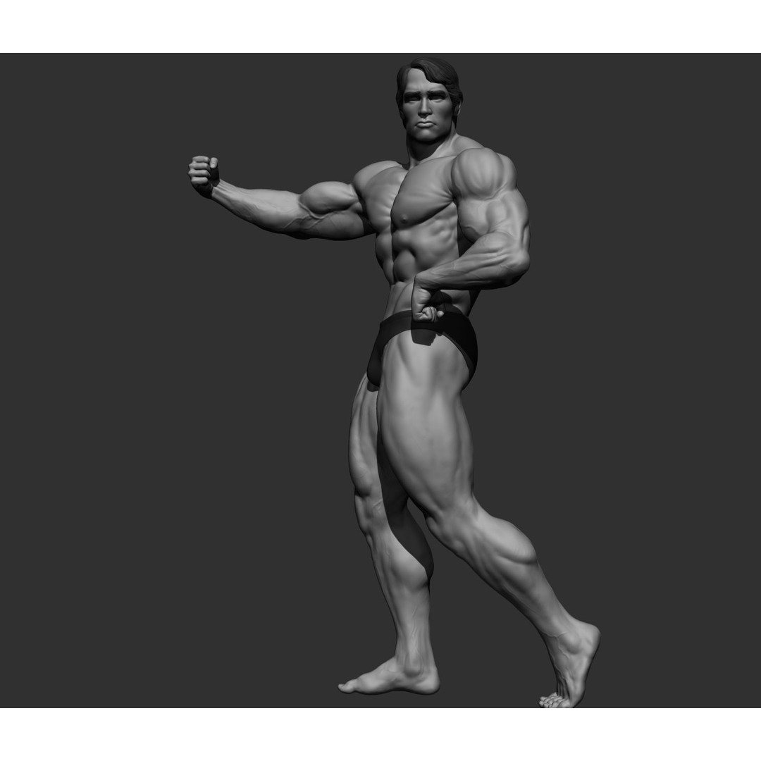 Arnold Schwarzenegger 3D Model – High Poly Character Asset, ZBrush, OBJ - View 33