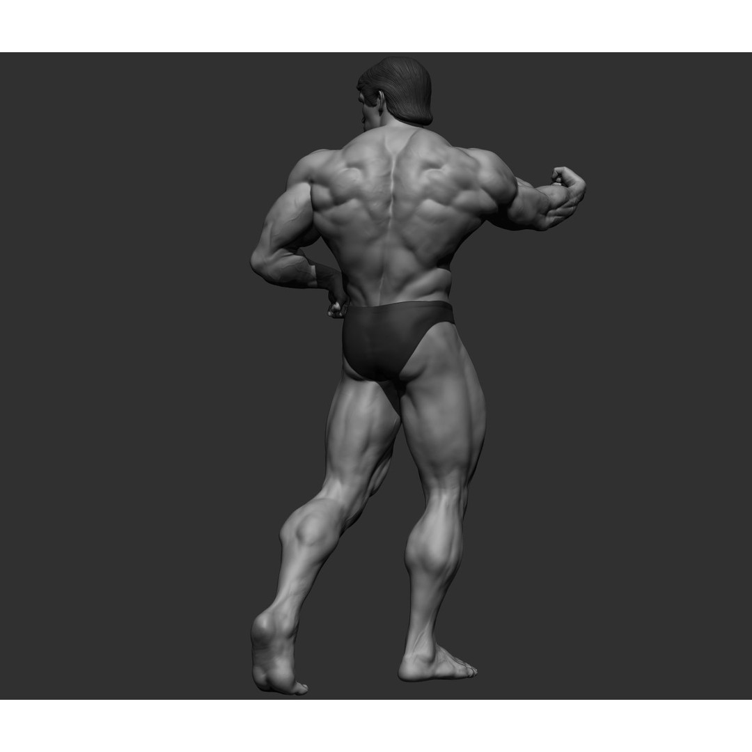 Arnold Schwarzenegger 3D Model – High Poly Character Asset, ZBrush, OBJ - View 35