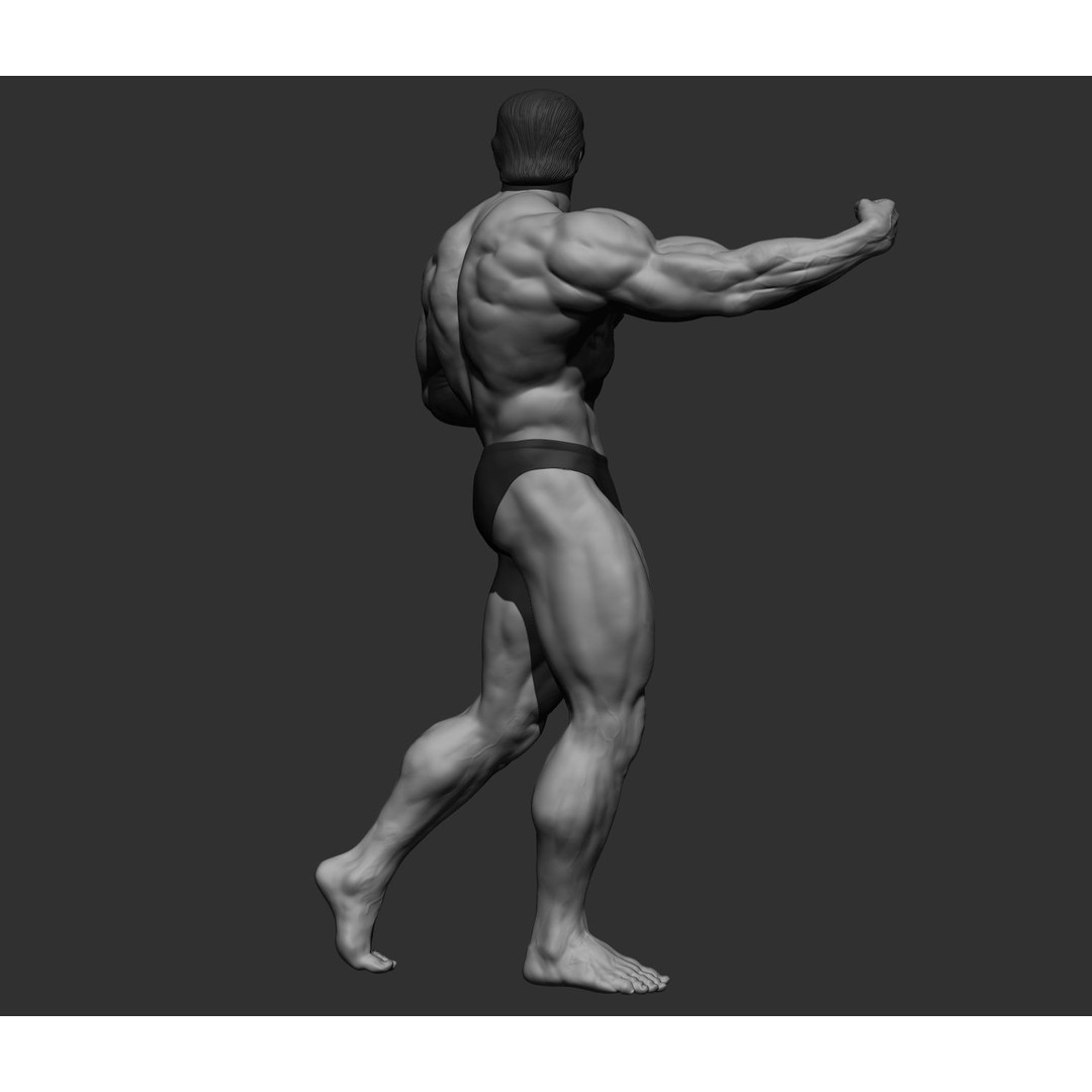 Arnold Schwarzenegger 3D Model – High Poly Character Asset, ZBrush, OBJ - View 36