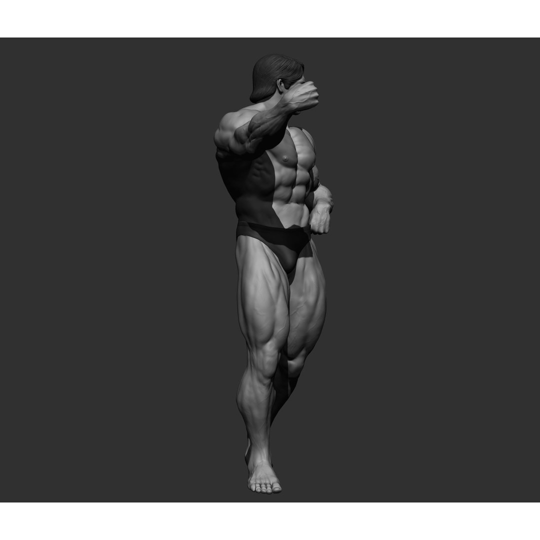 Arnold Schwarzenegger 3D Model – High Poly Character Asset, ZBrush, OBJ - View 37