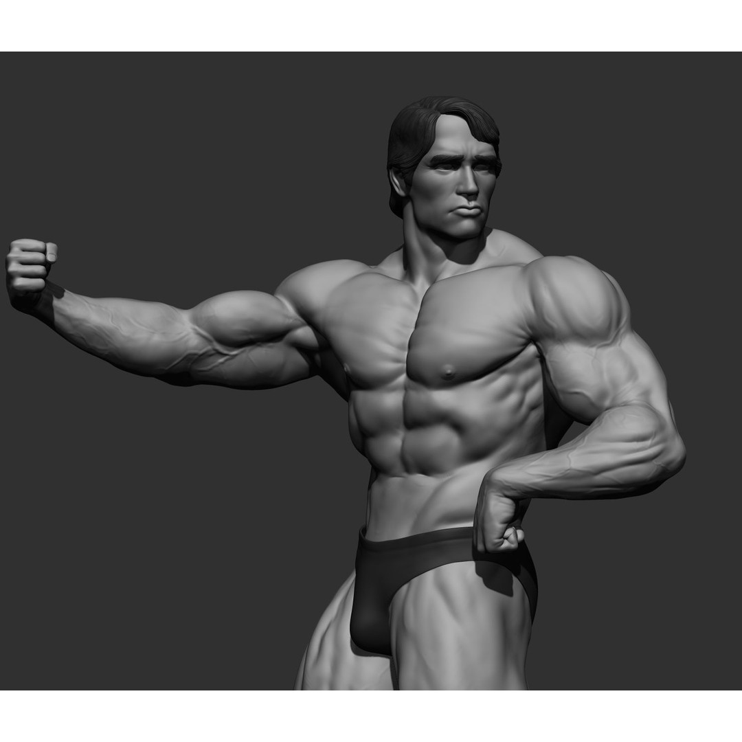 Arnold Schwarzenegger 3D Model – High Poly Character Asset, ZBrush, OBJ - View 40