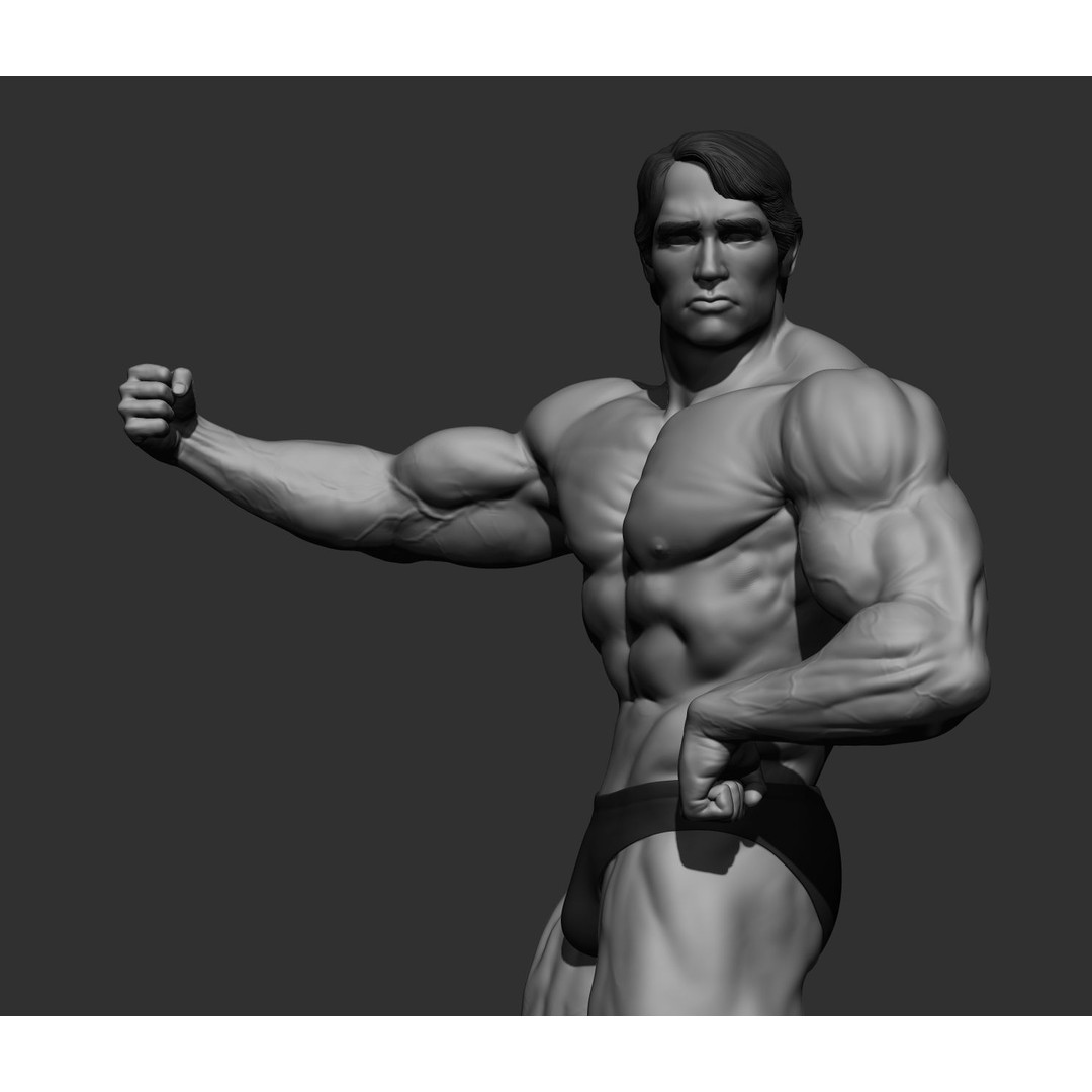 Arnold Schwarzenegger 3D Model – High Poly Character Asset, ZBrush, OBJ - View 41