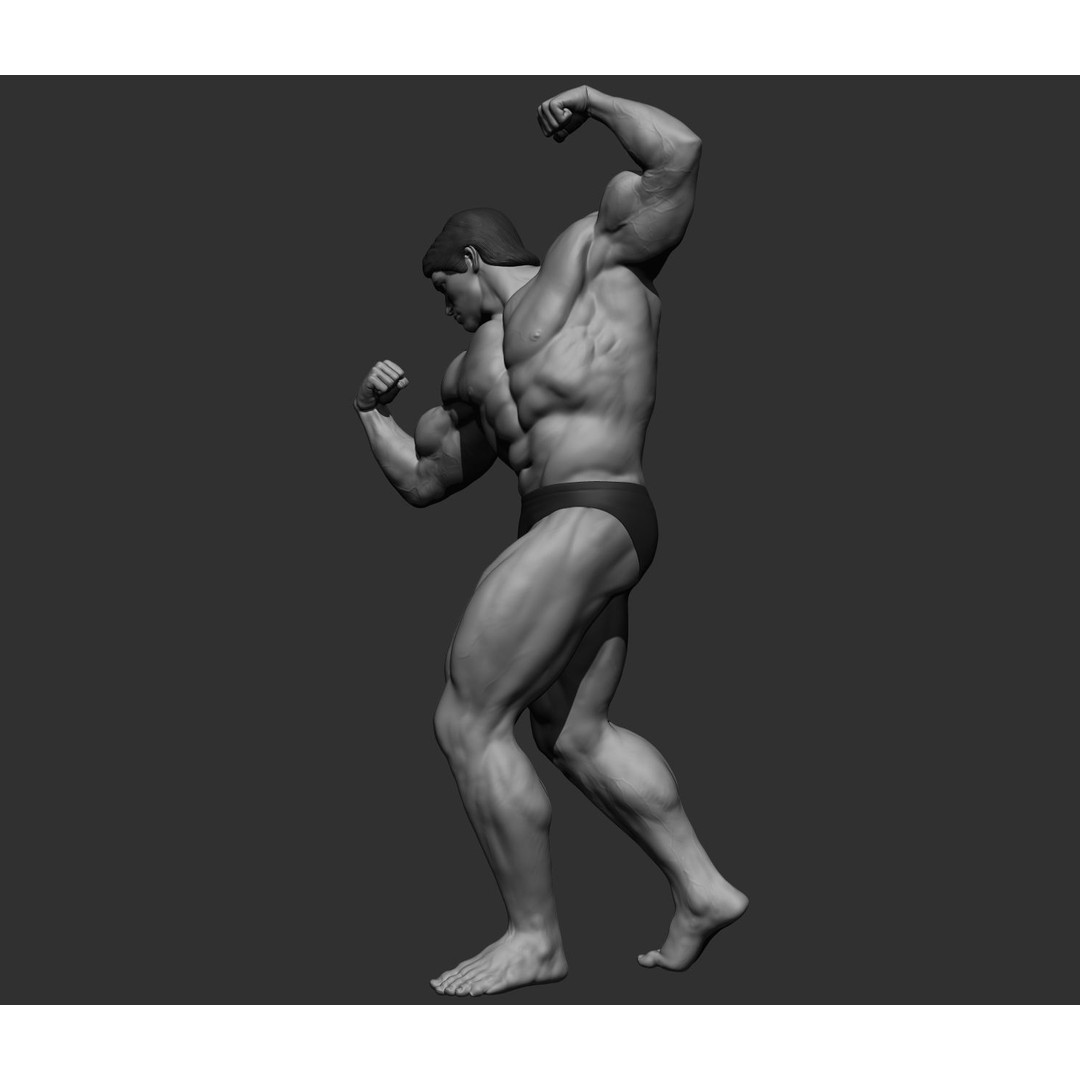 Arnold Schwarzenegger 3D Model – High Poly Character Asset, ZBrush, OBJ - View 42