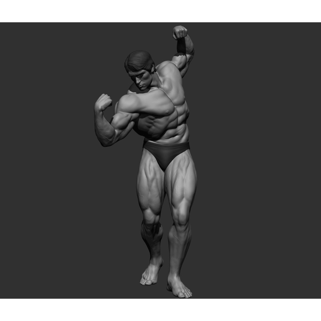 Arnold Schwarzenegger 3D Model – High Poly Character Asset, ZBrush, OBJ - View 43